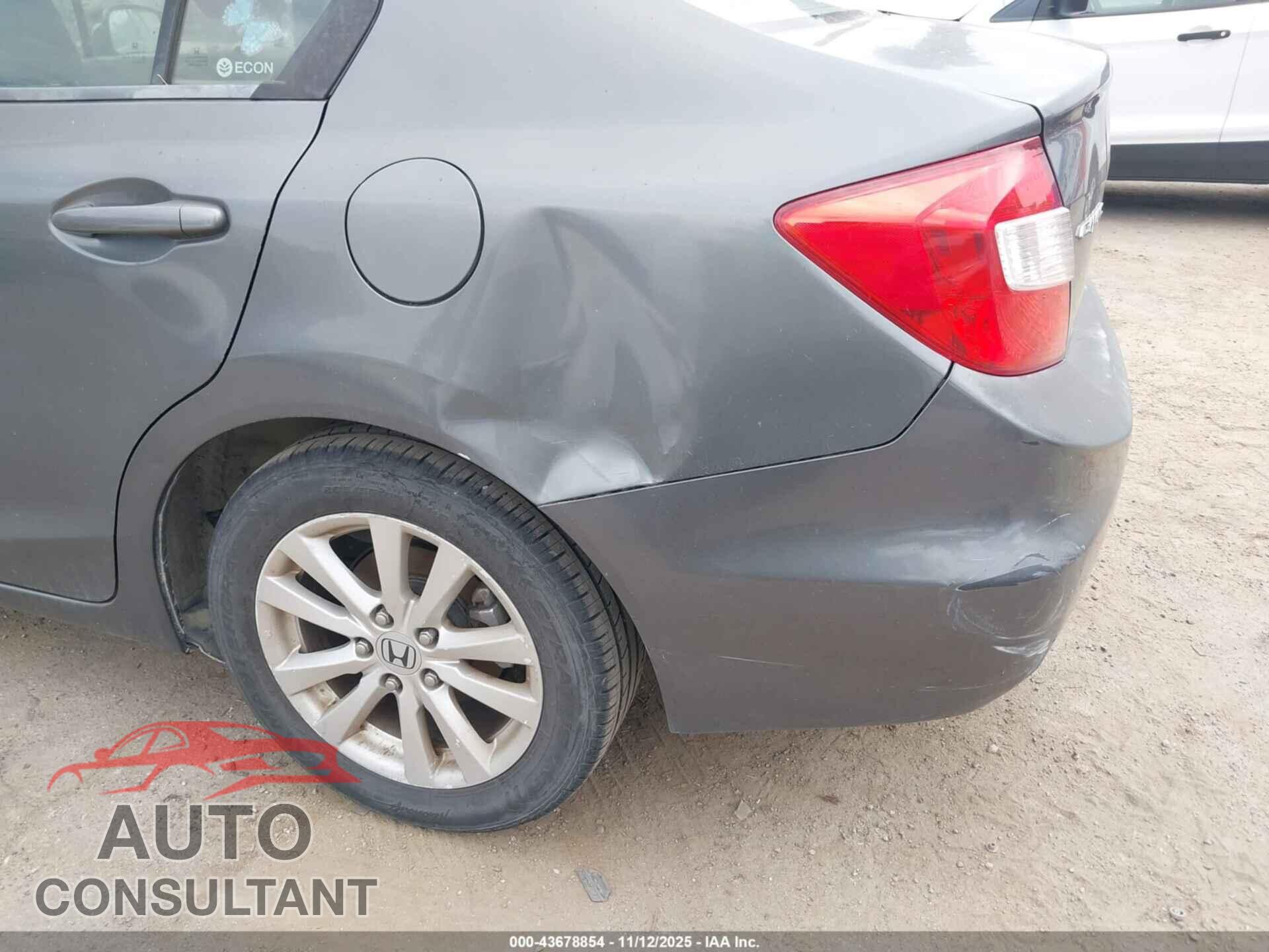 HONDA CIVIC 2012 - 19XFB2F81CE312918
