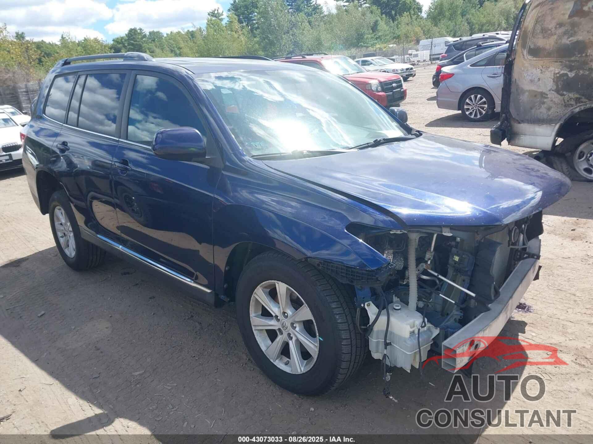 TOYOTA HIGHLANDER 2012 - 5TDBK3EH6CS104416