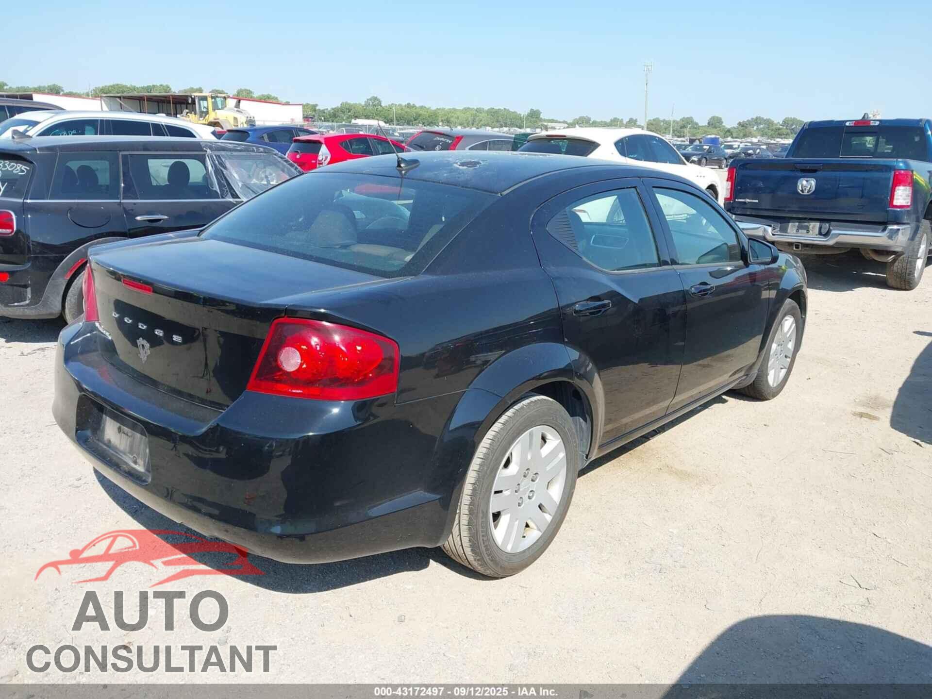 DODGE AVENGER 2012 - 1C3CDZAB1CN294543