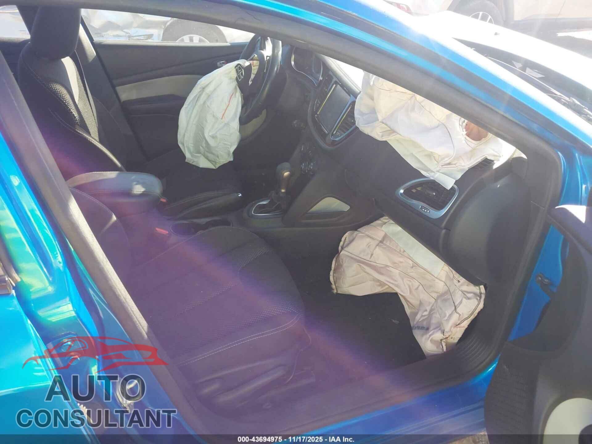 DODGE DART 2015 - 1C3CDFBB7FD362514
