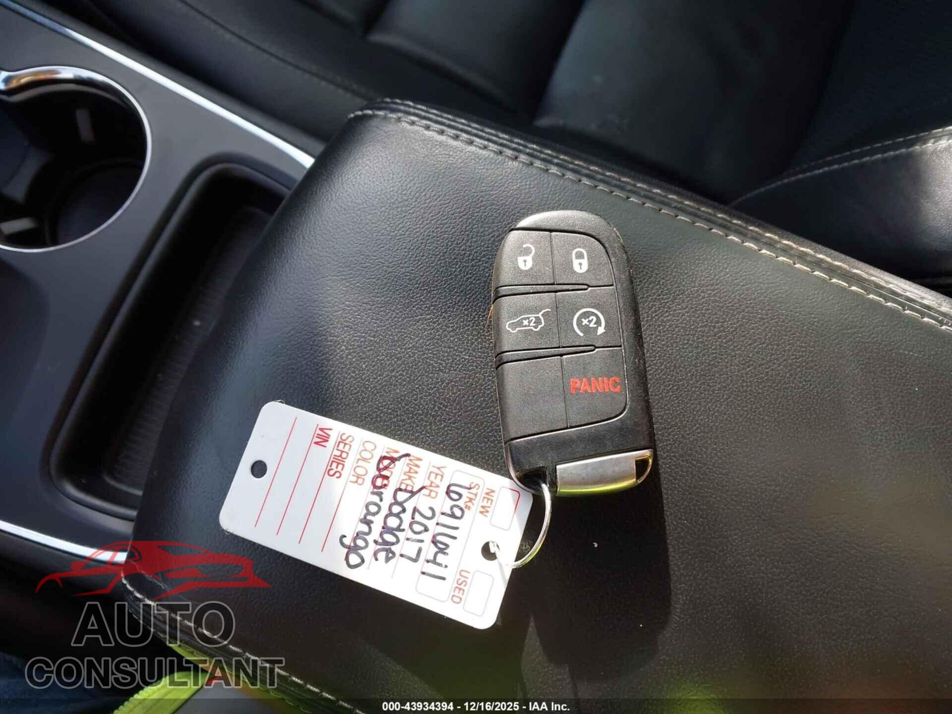 DODGE DURANGO 2017 - 1C4RDJEG3HC691641