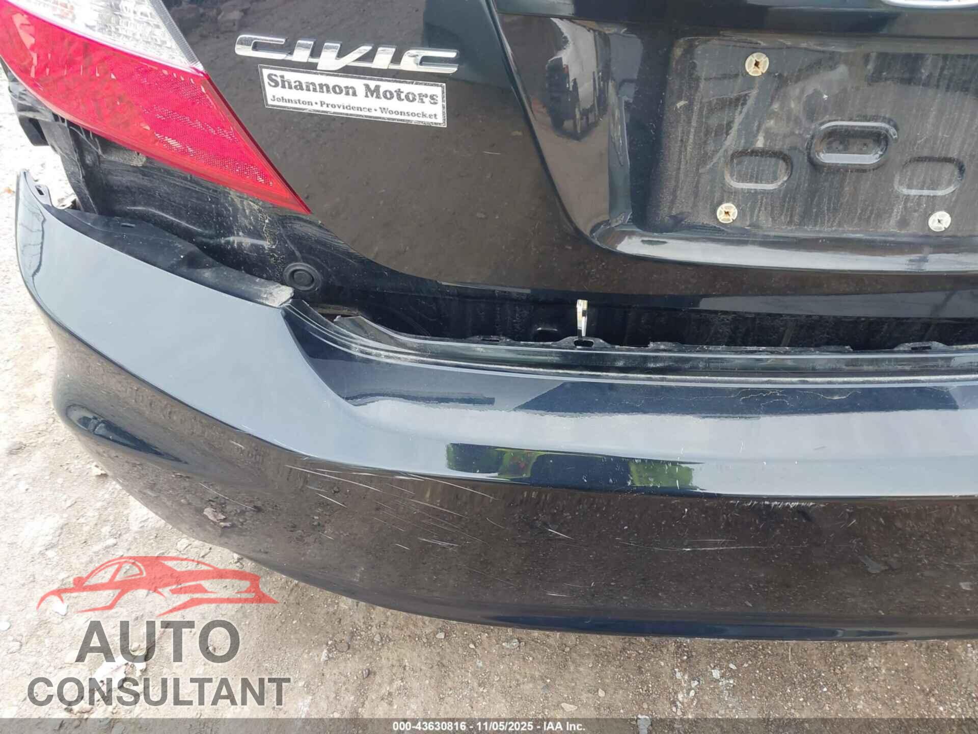 HONDA CIVIC 2012 - 2HGFB2F86CH570695