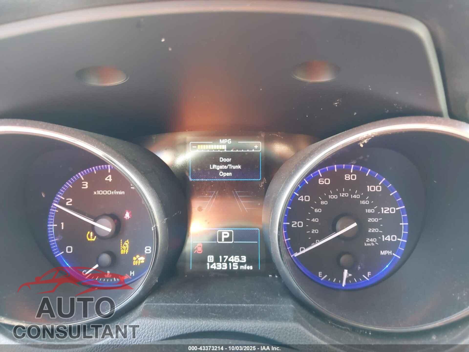 SUBARU OUTBACK 2015 - 4S4BSANC1F3296693