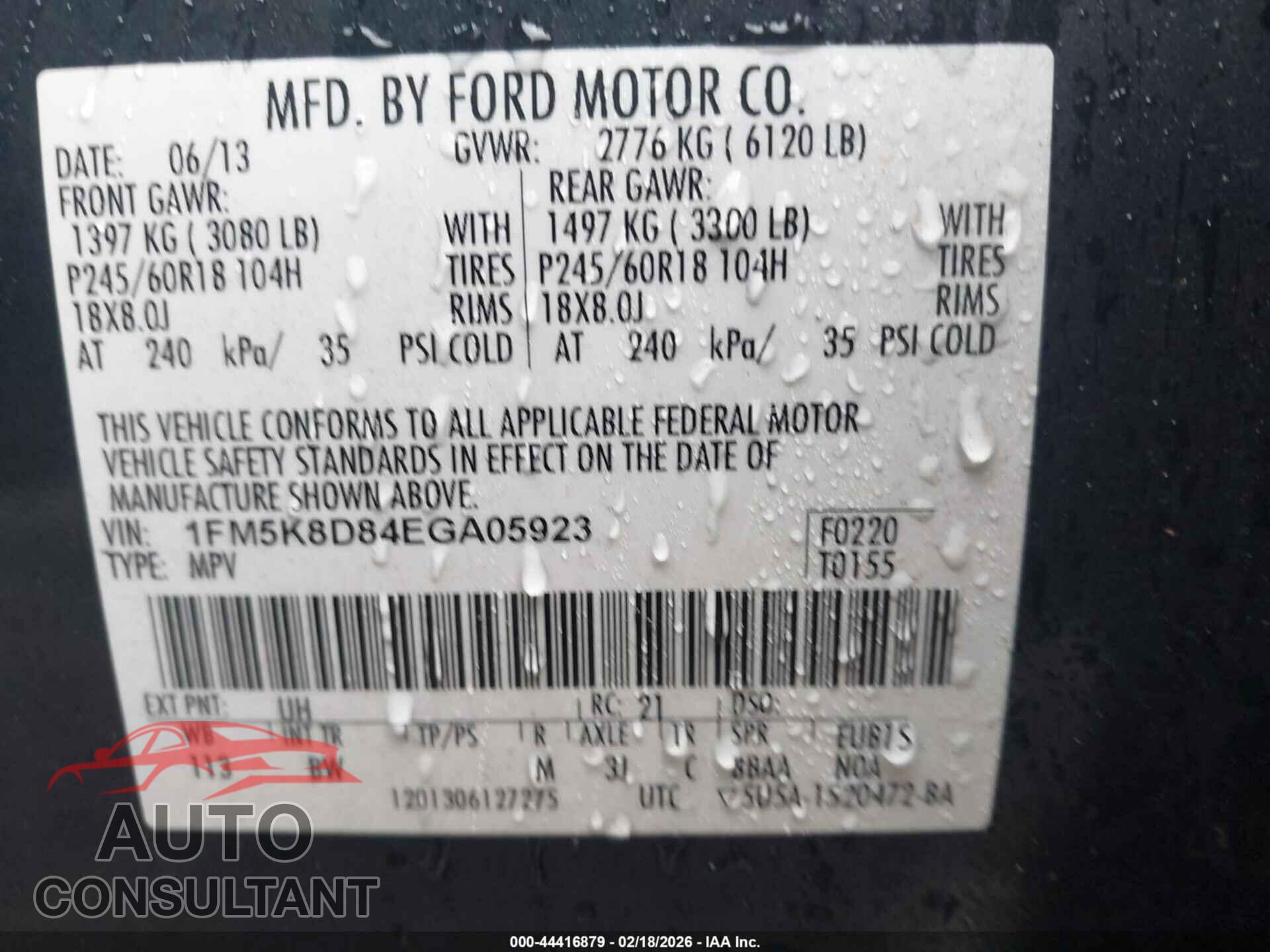 FORD EXPLORER 2014 - 1FM5K8D84EGA05923