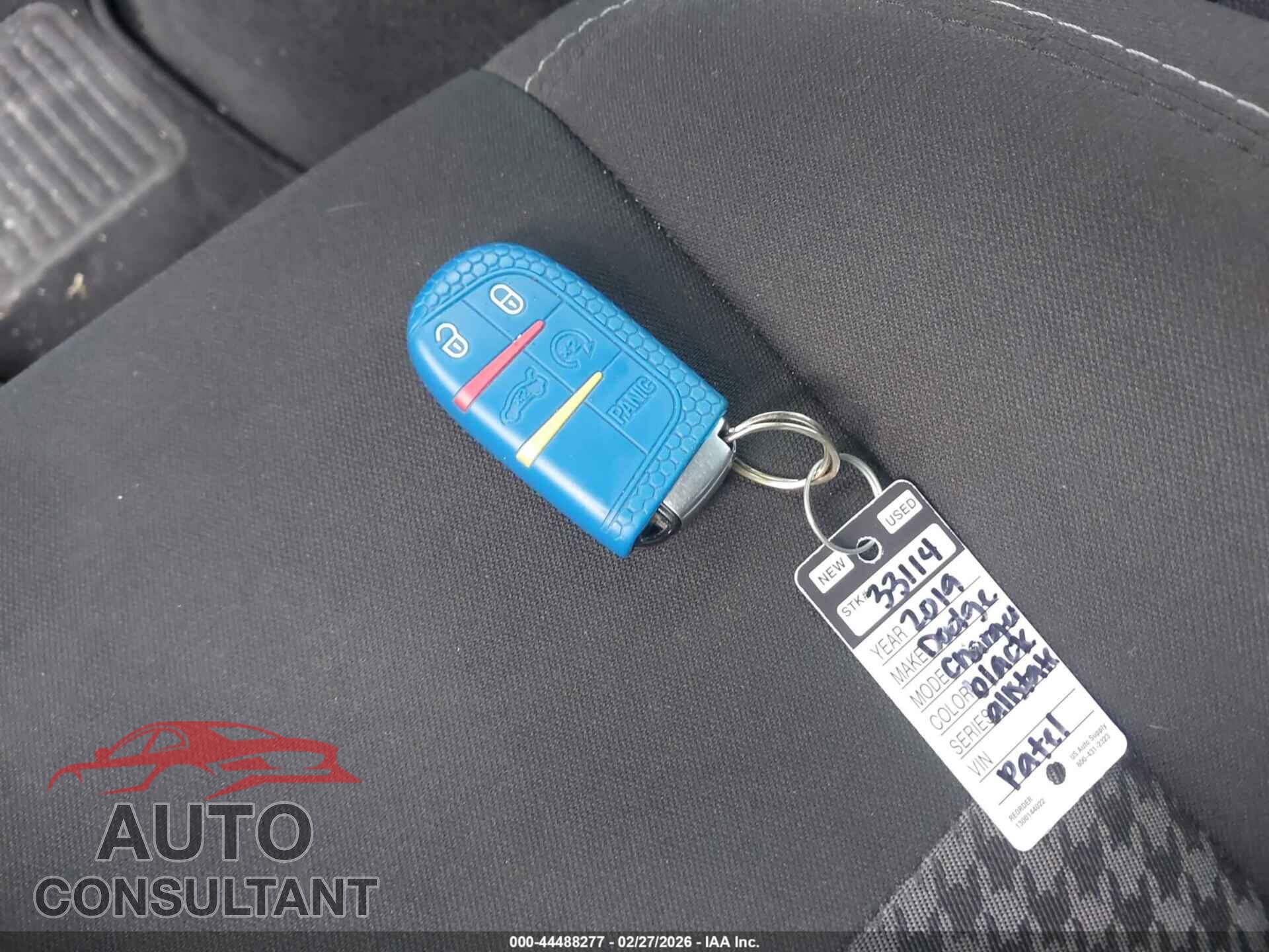 DODGE CHARGER 2019 - 2C3CDXHG5KH760357