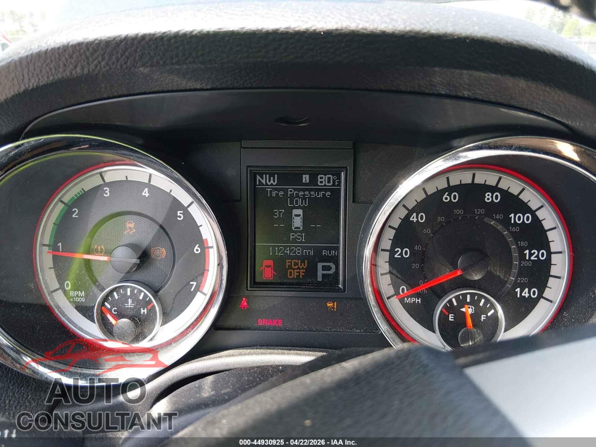 DODGE DURANGO 2012 - 1C4SDHET7CC260574