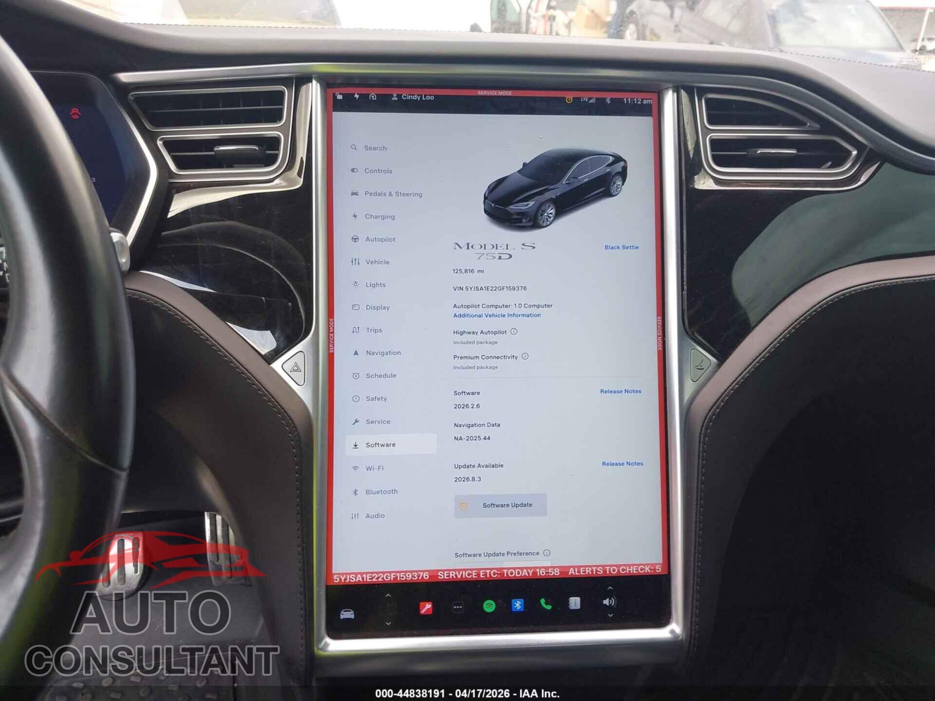 TESLA MODEL S 2016 - 5YJSA1E22GF159376