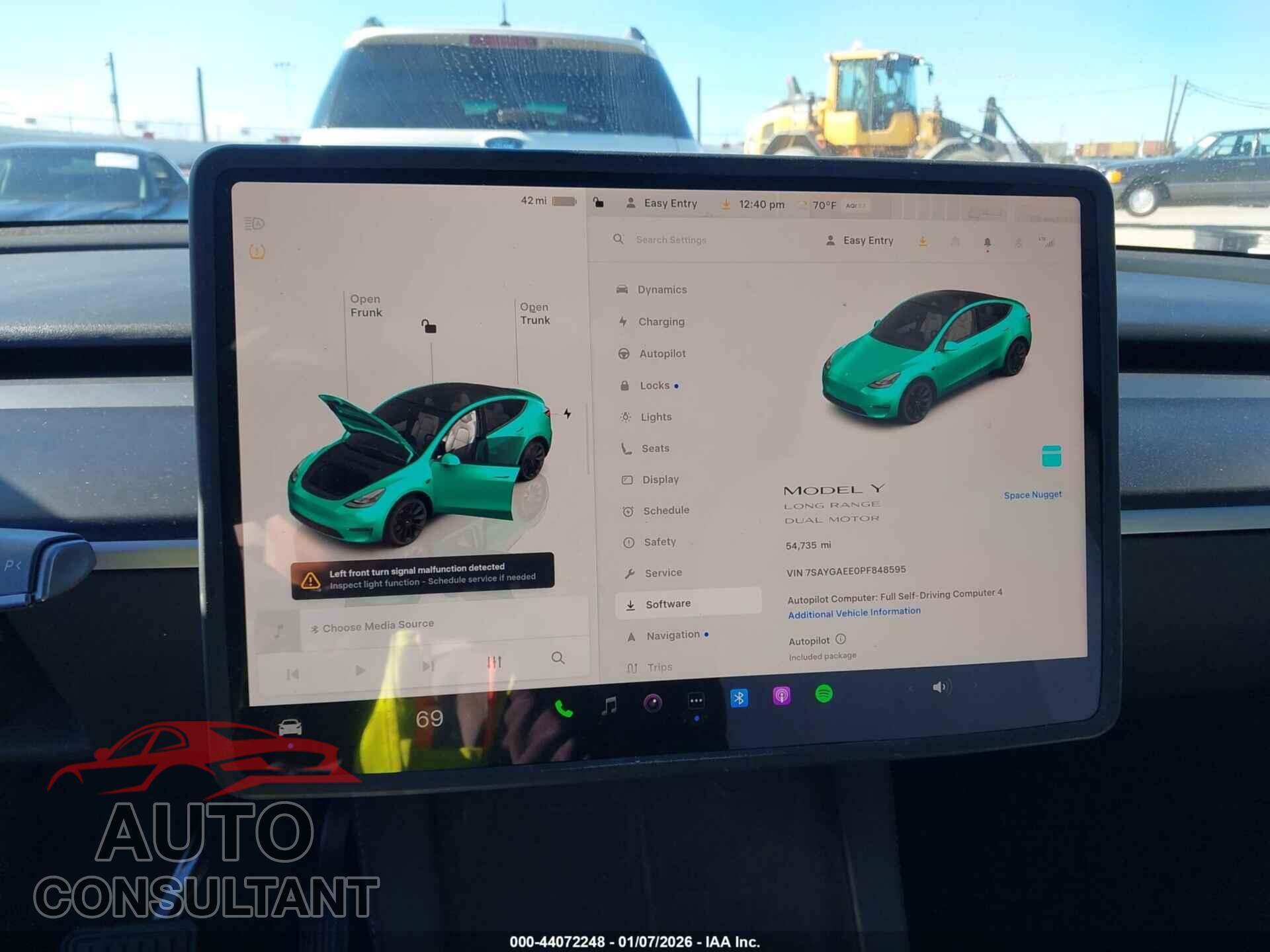 TESLA MODEL Y 2023 - 7SAYGAEE0PF848595
