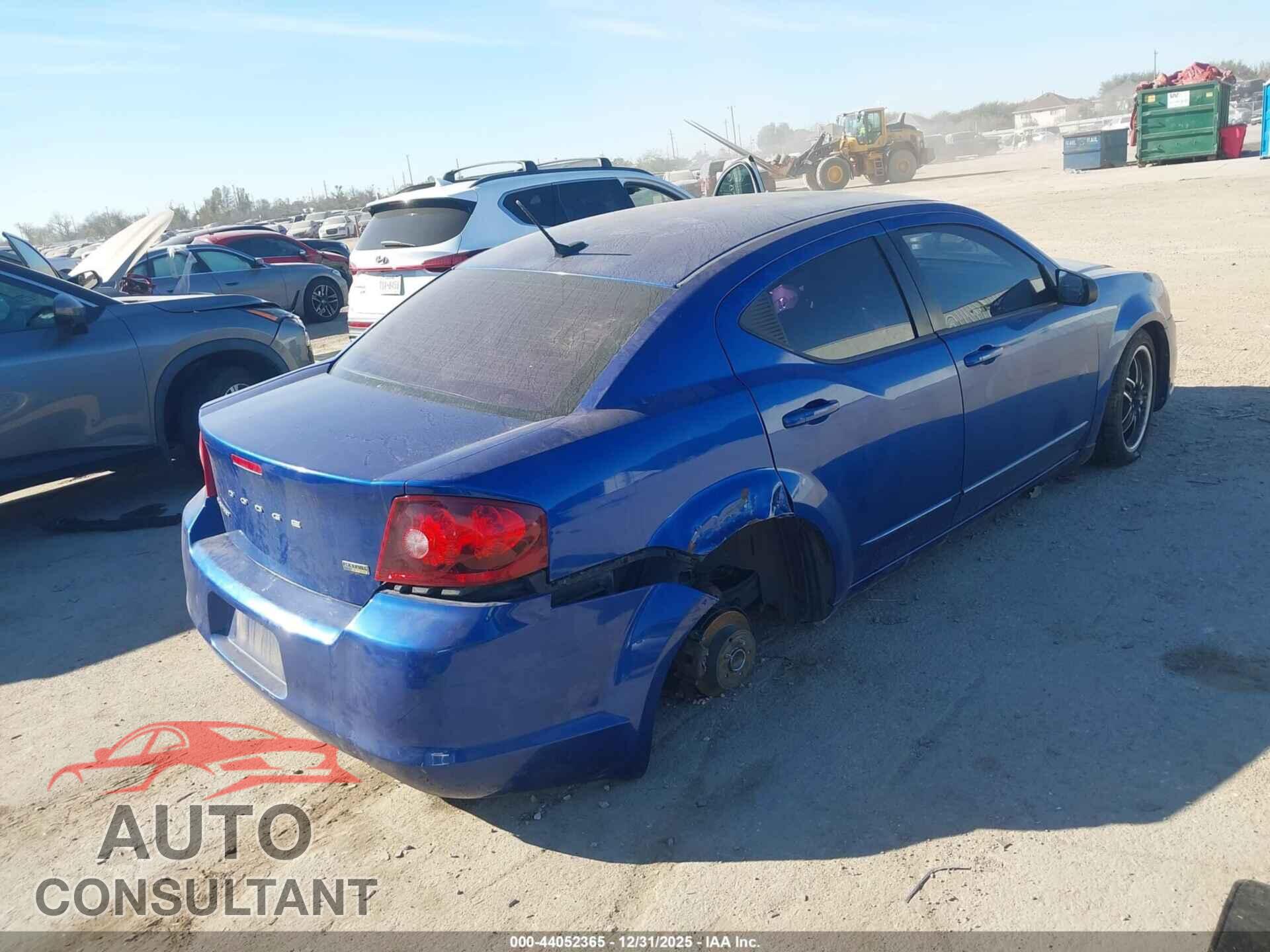 DODGE AVENGER 2012 - 1C3CDZAG6CN310246