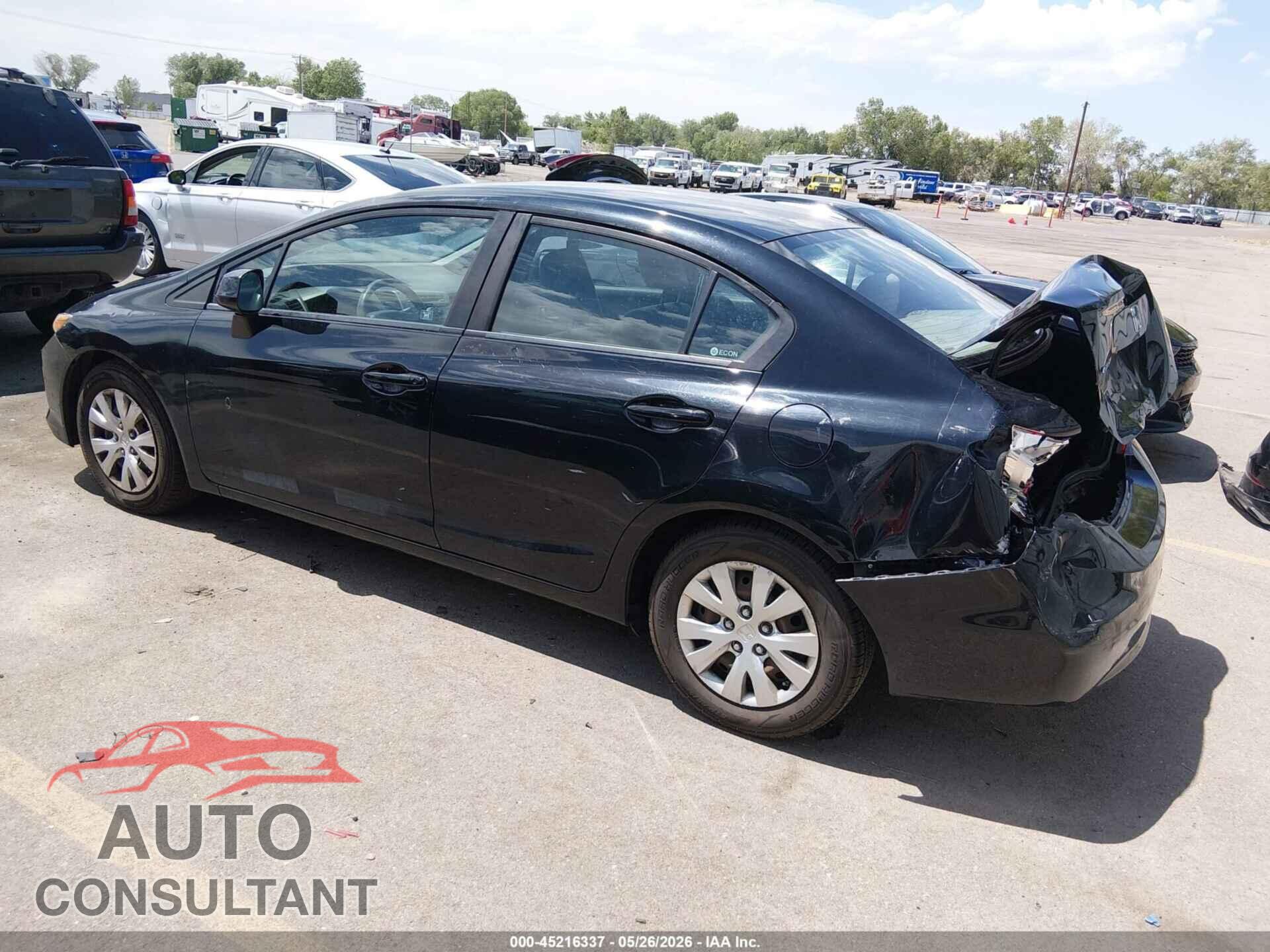 HONDA CIVIC 2012 - 19XFB2F51CE324475