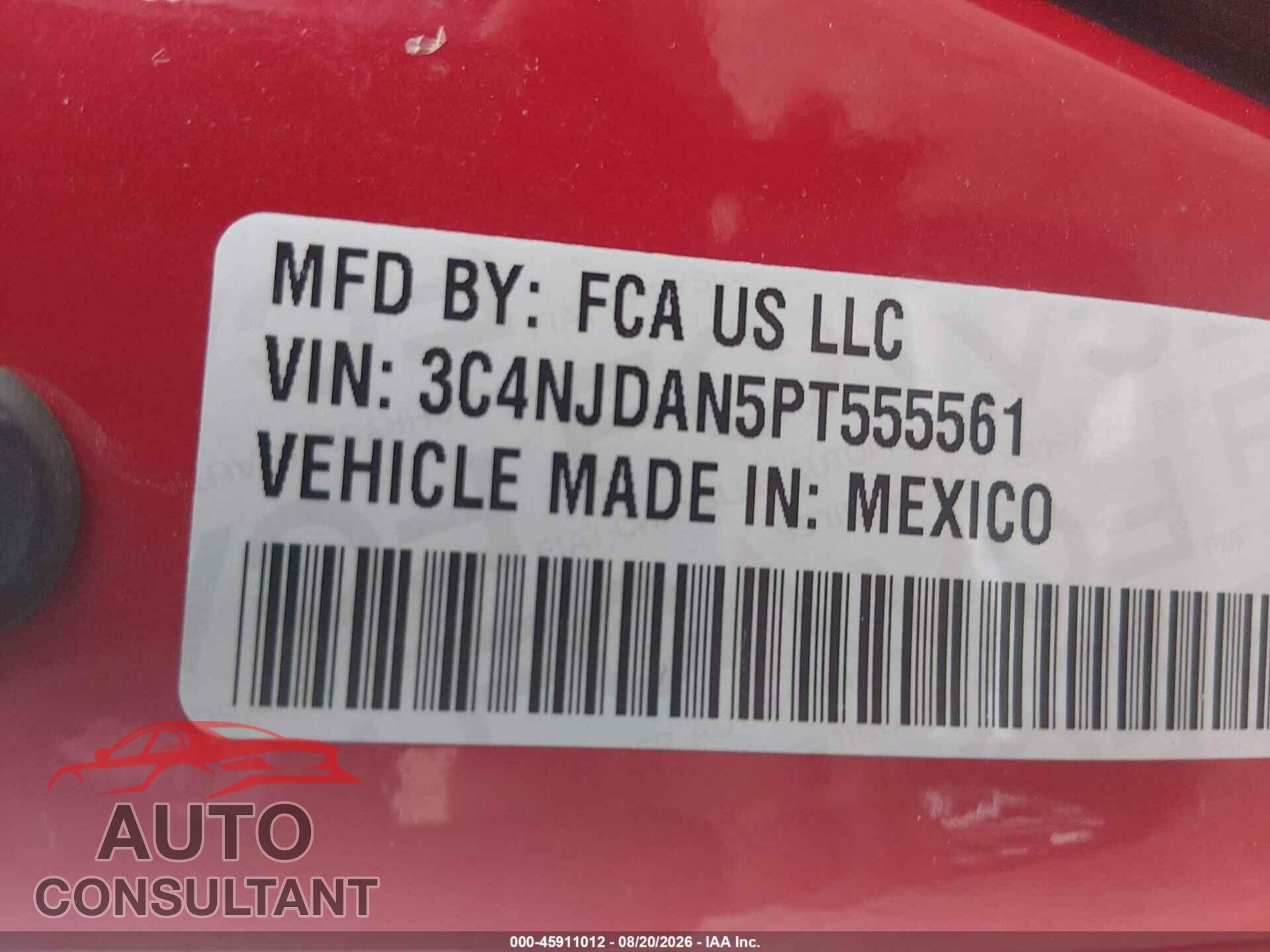 JEEP COMPASS 2023 - 3C4NJDAN5PT555561