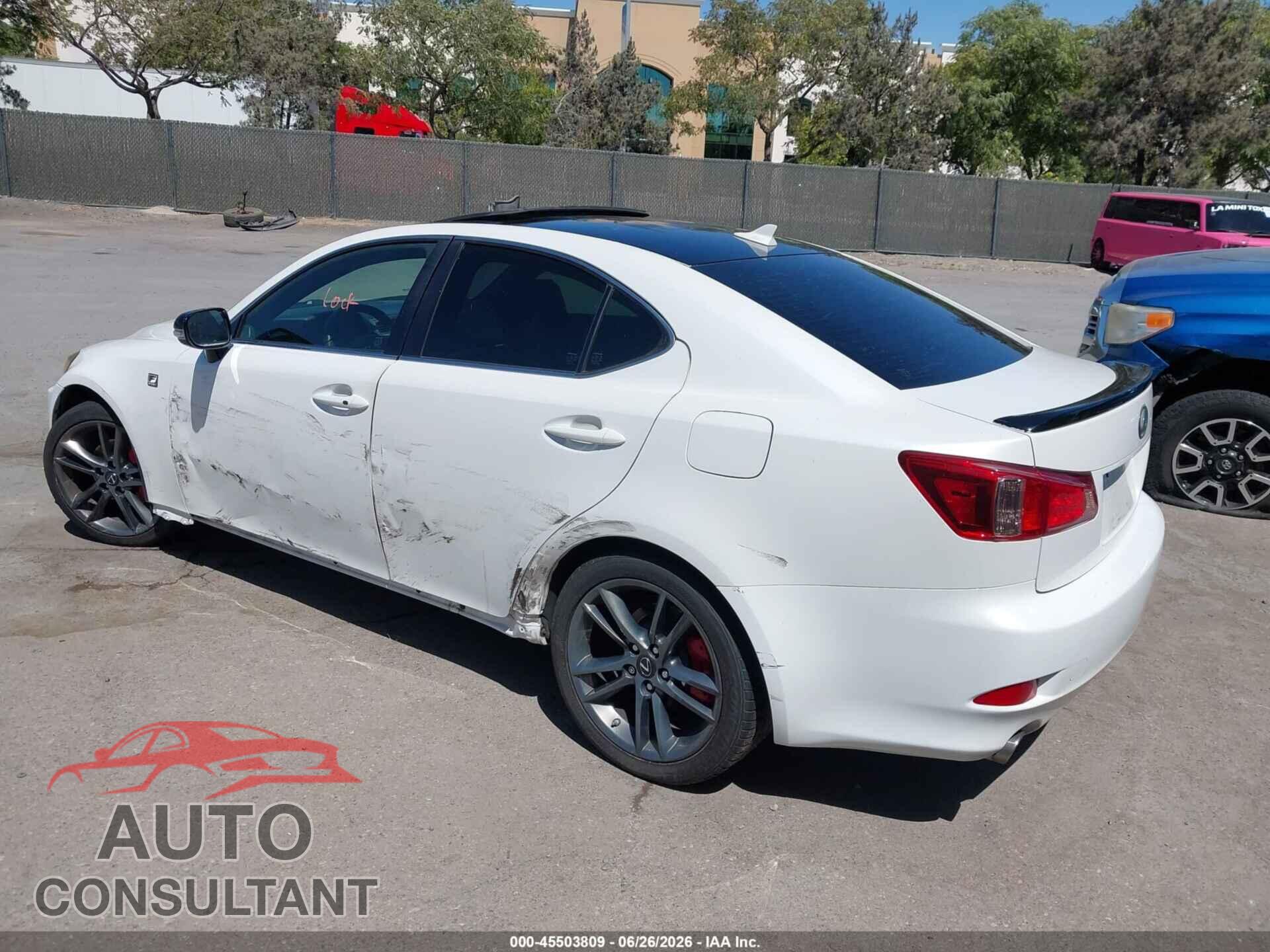 LEXUS IS 250 2012 - JTHBF5C28C5157007