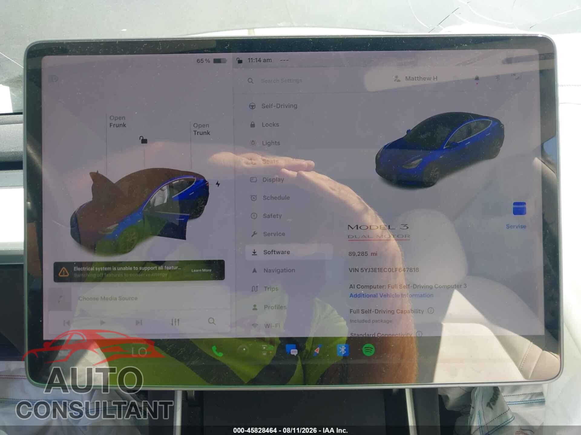 TESLA MODEL 3 2020 - 5YJ3E1EC0LF647818