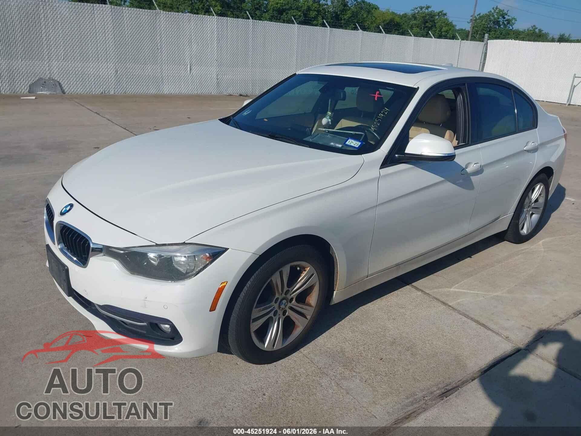 BMW 328I 2016 - WBA8E9G59GNU29092