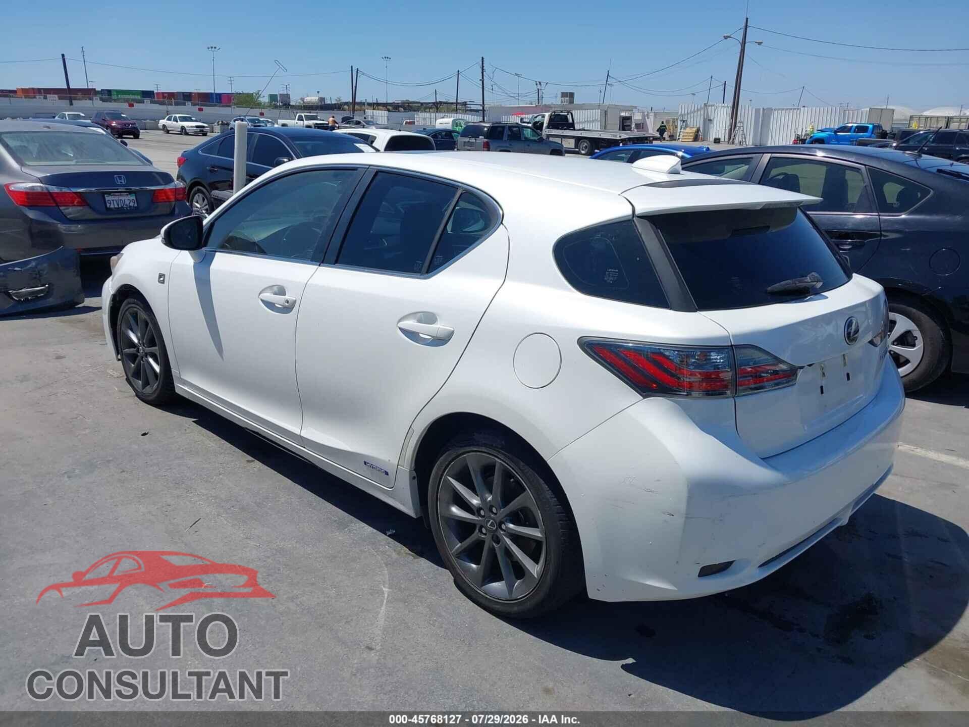 LEXUS CT 200H 2012 - JTHKD5BH7C2075525