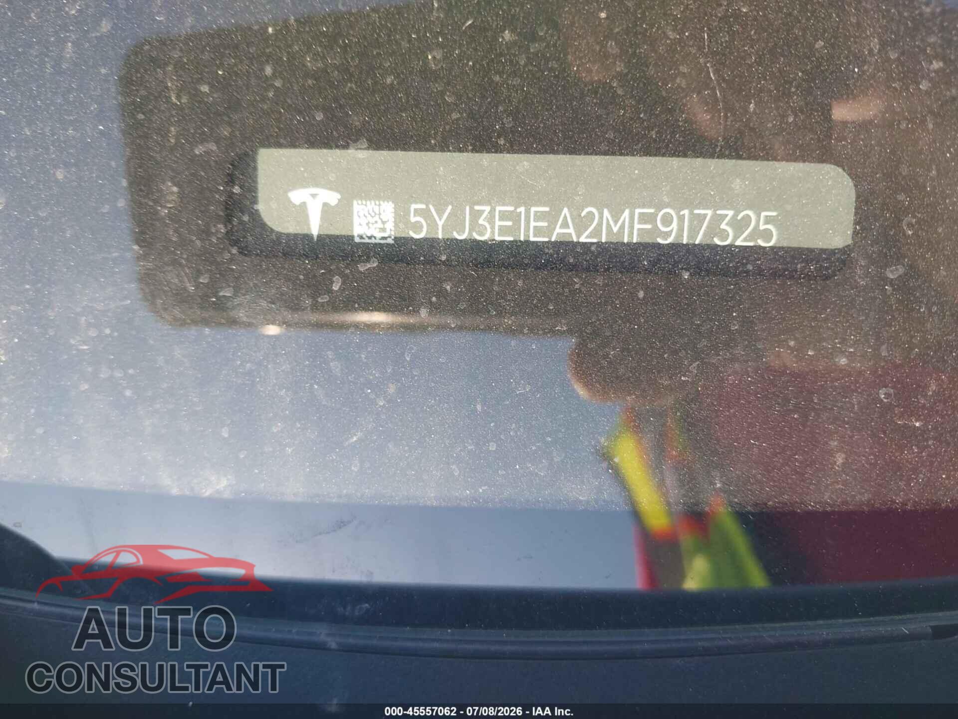 TESLA MODEL 3 2021 - 5YJ3E1EA2MF917325