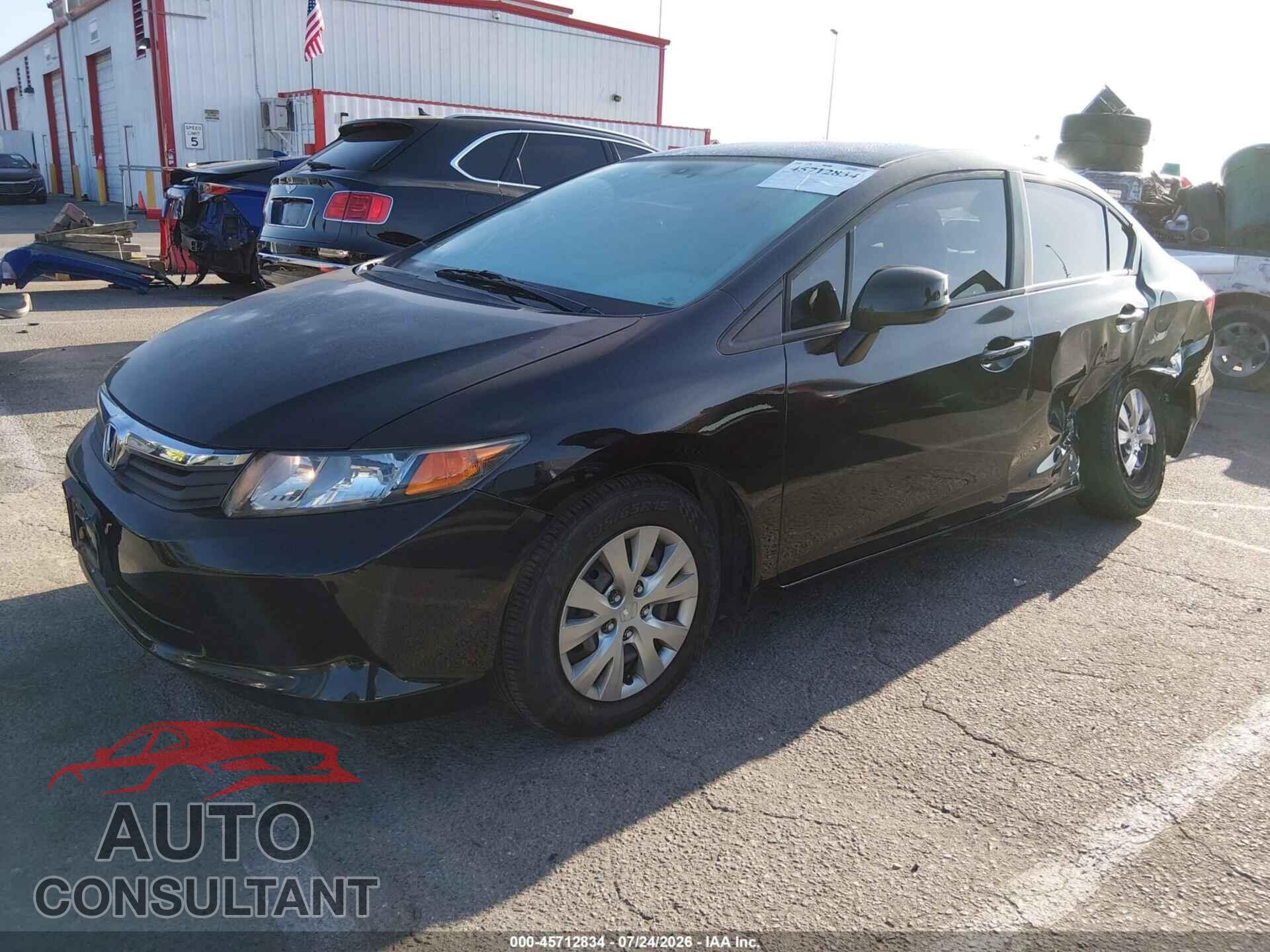HONDA CIVIC 2012 - 2HGFB2F54CH566957