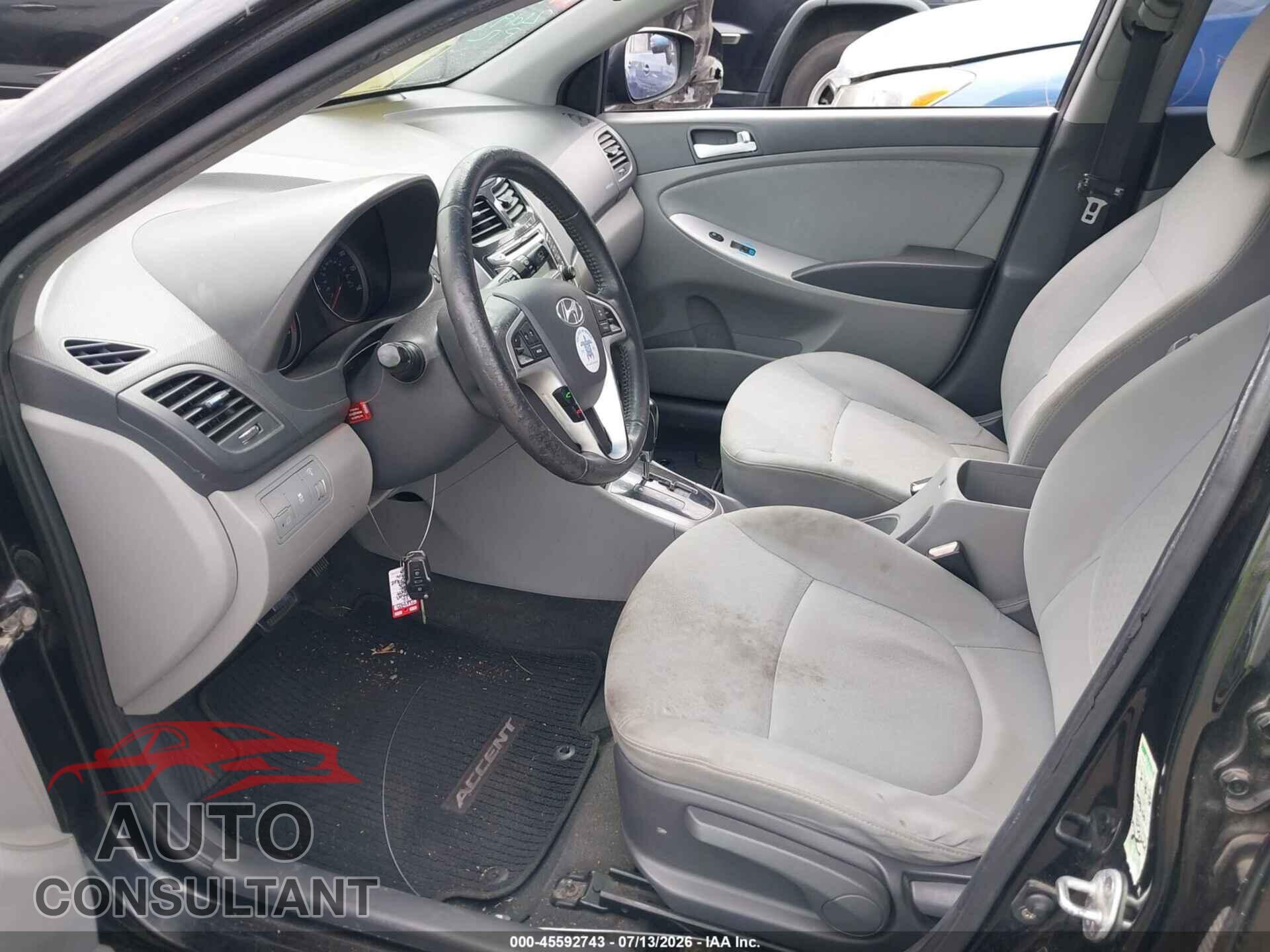 HYUNDAI ACCENT 2012 - KMHCU5AE6CU030962