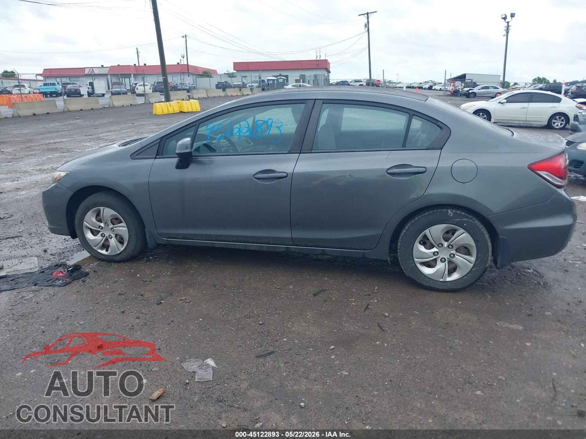 HONDA CIVIC 2013 - 19XFB2F55DE094585