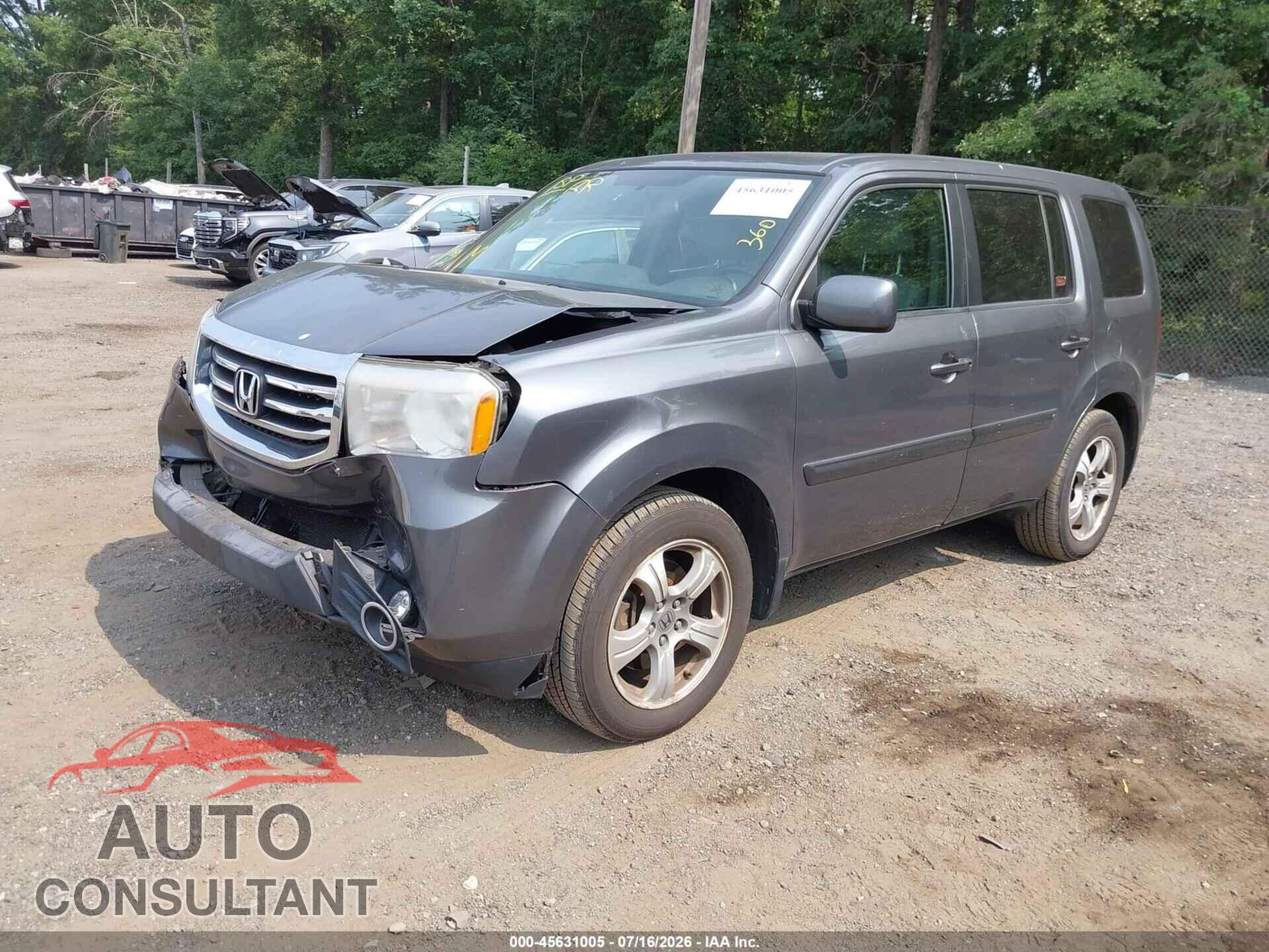 HONDA PILOT 2013 - 5FNYF4H51DB014621