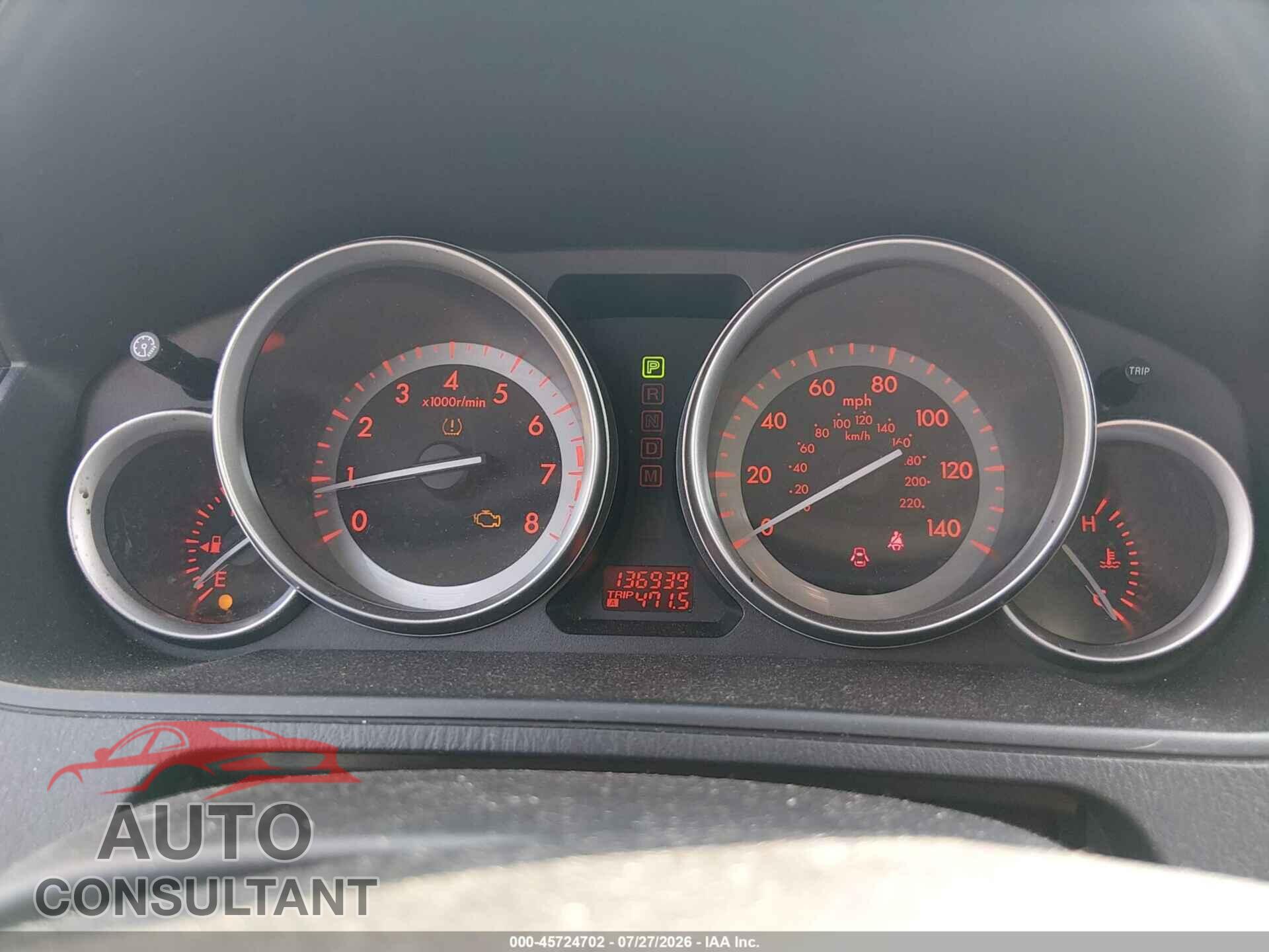 MAZDA CX-9 2012 - JM3TB3CV4C0366507