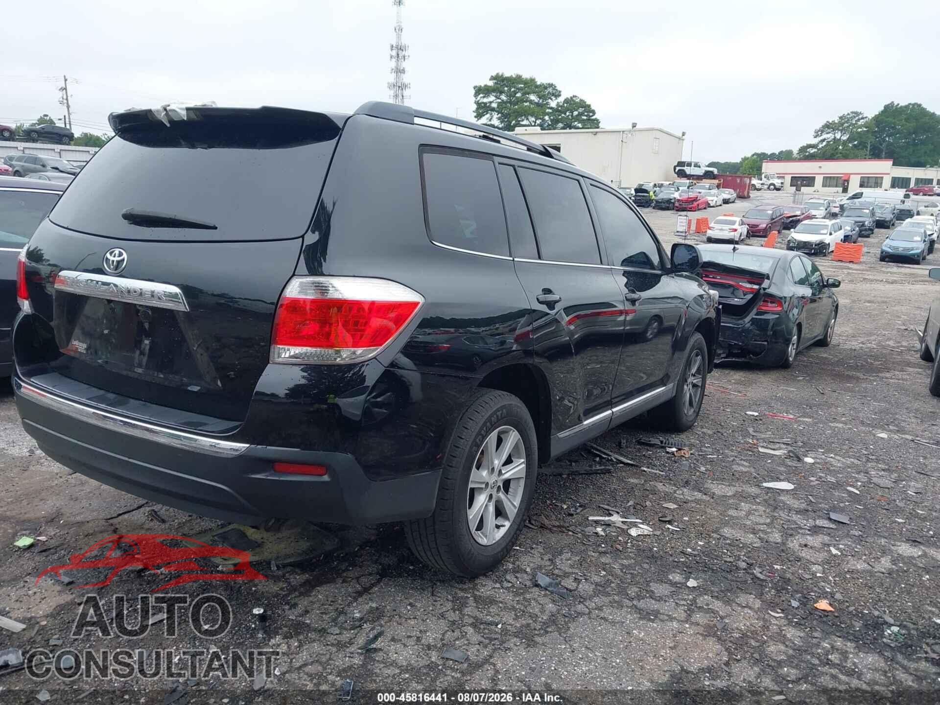 TOYOTA HIGHLANDER 2012 - 5TDZK3EH0CS059794