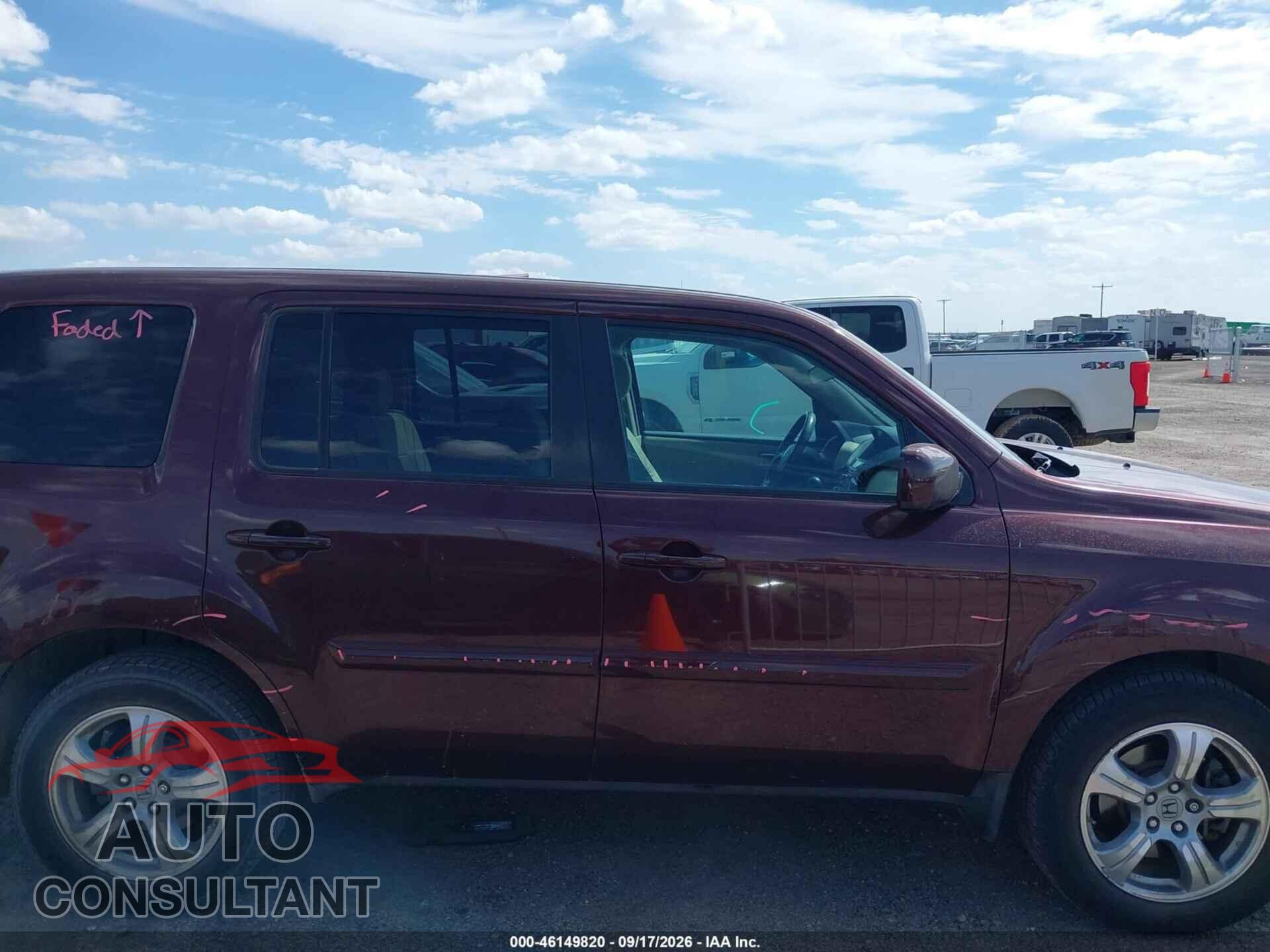 HONDA PILOT 2013 - 5FNYF3H43DB032748
