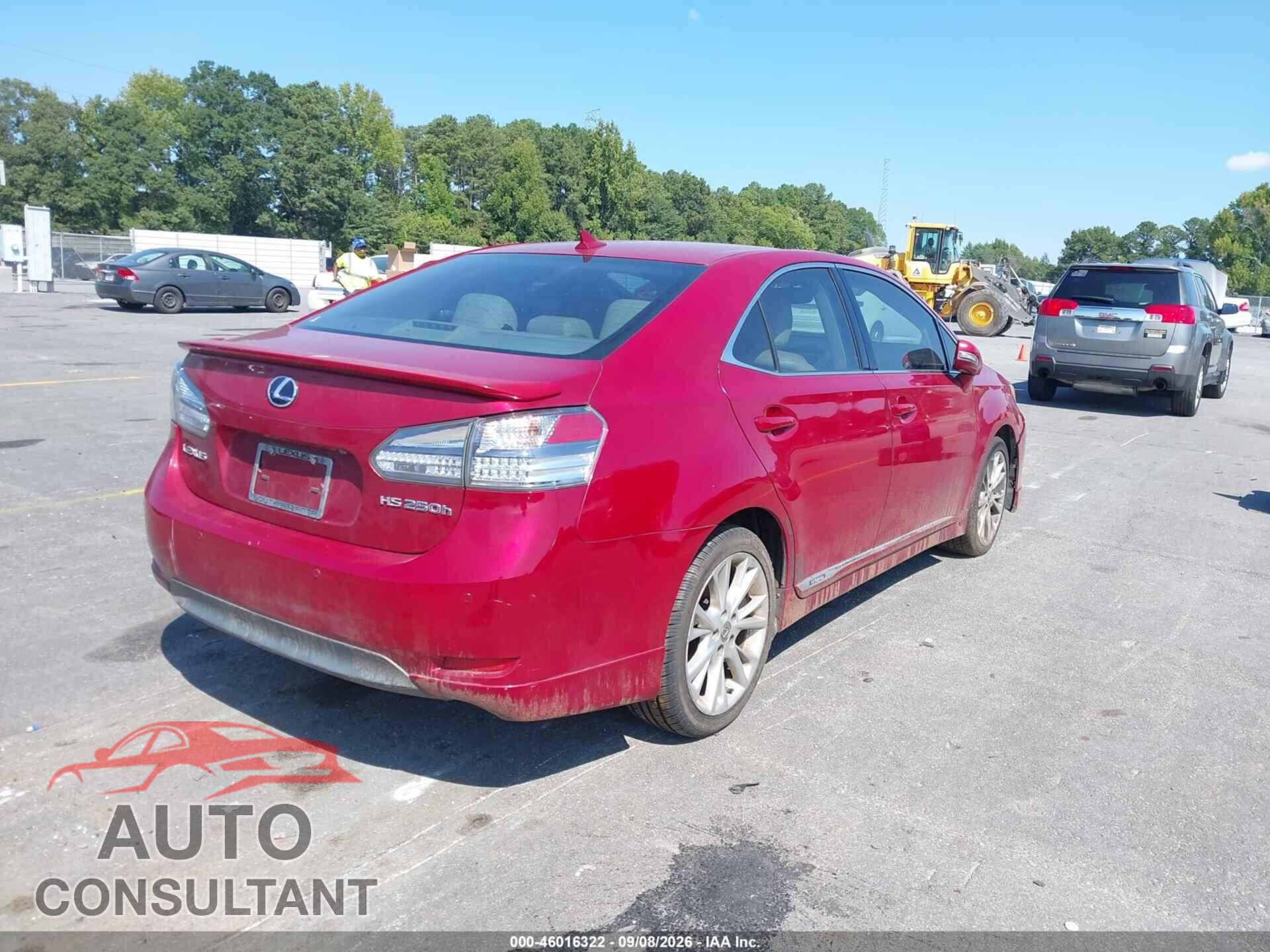 LEXUS HS 250H 2010 - JTHBB1BA2A2033438