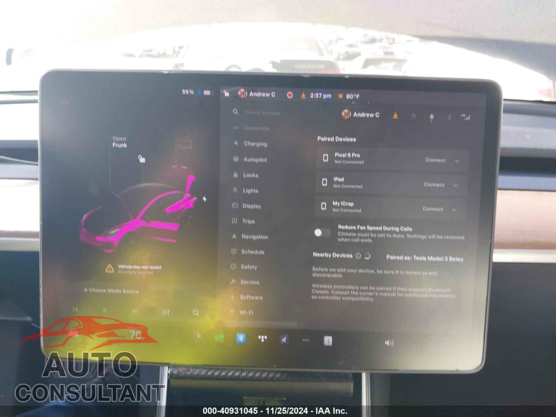 TESLA MODEL 3 2019 - 5YJ3E1EA9KF305748