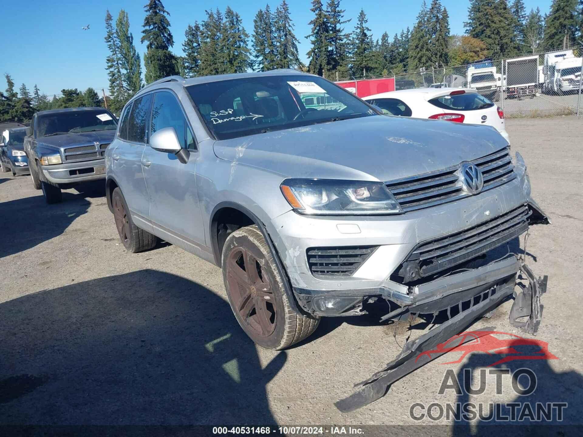 VOLKSWAGEN TOUAREG 2017 - WVGRF7BP1HD001389