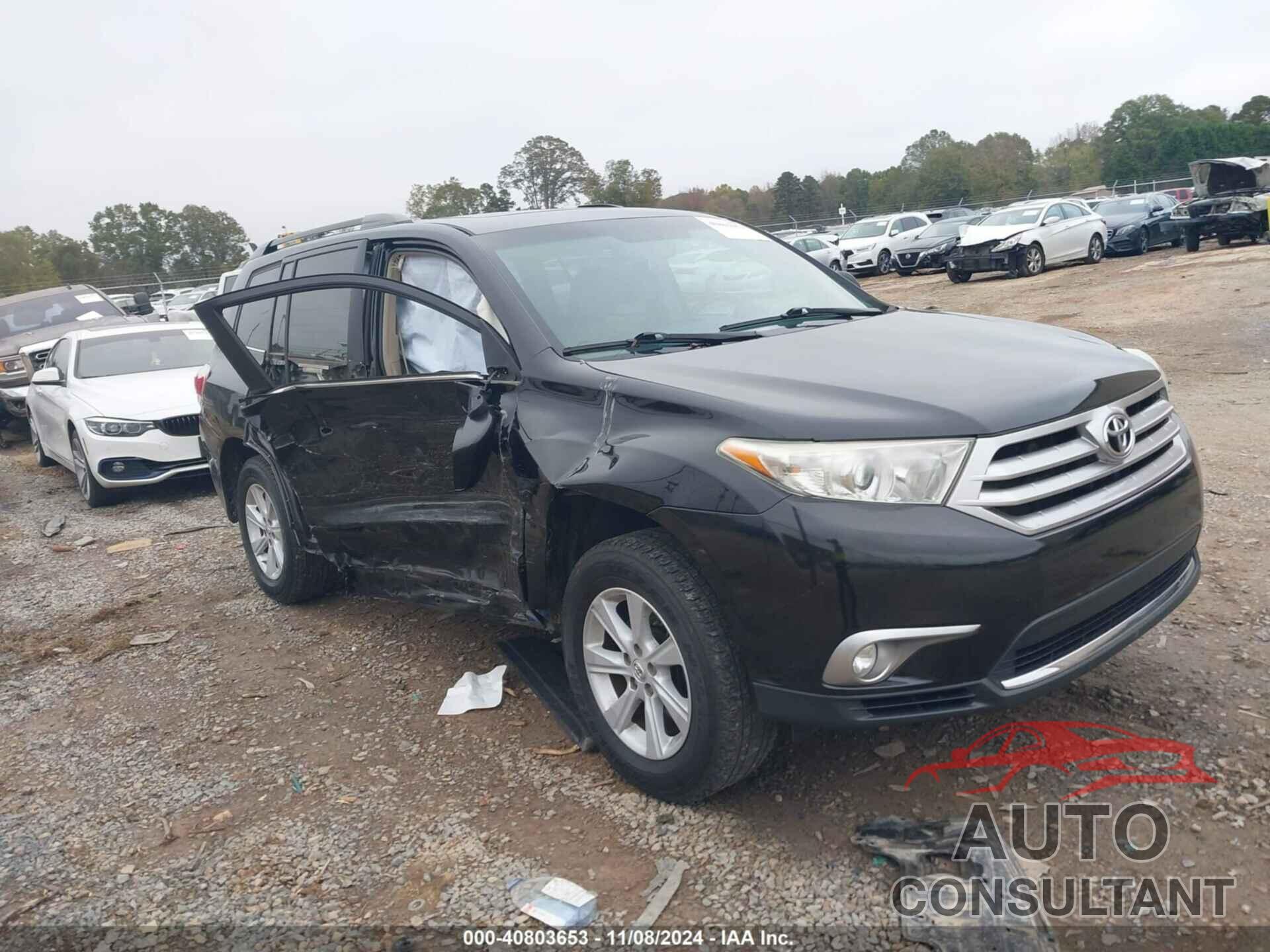 TOYOTA HIGHLANDER 2012 - 5TDZA3EH9CS030460