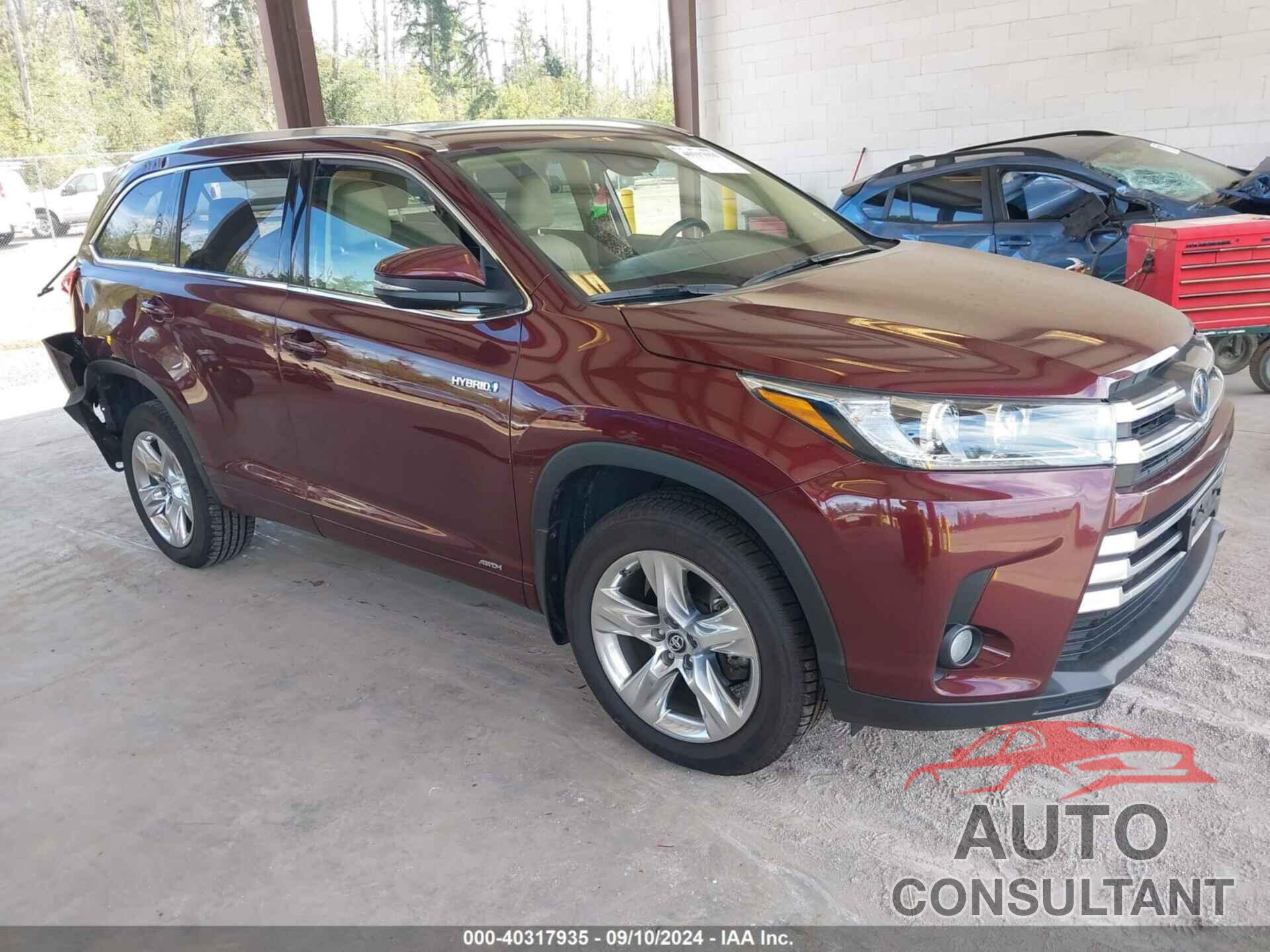 TOYOTA HIGHLANDER HYBRID 2018 - 5TDDGRFH7JS047930