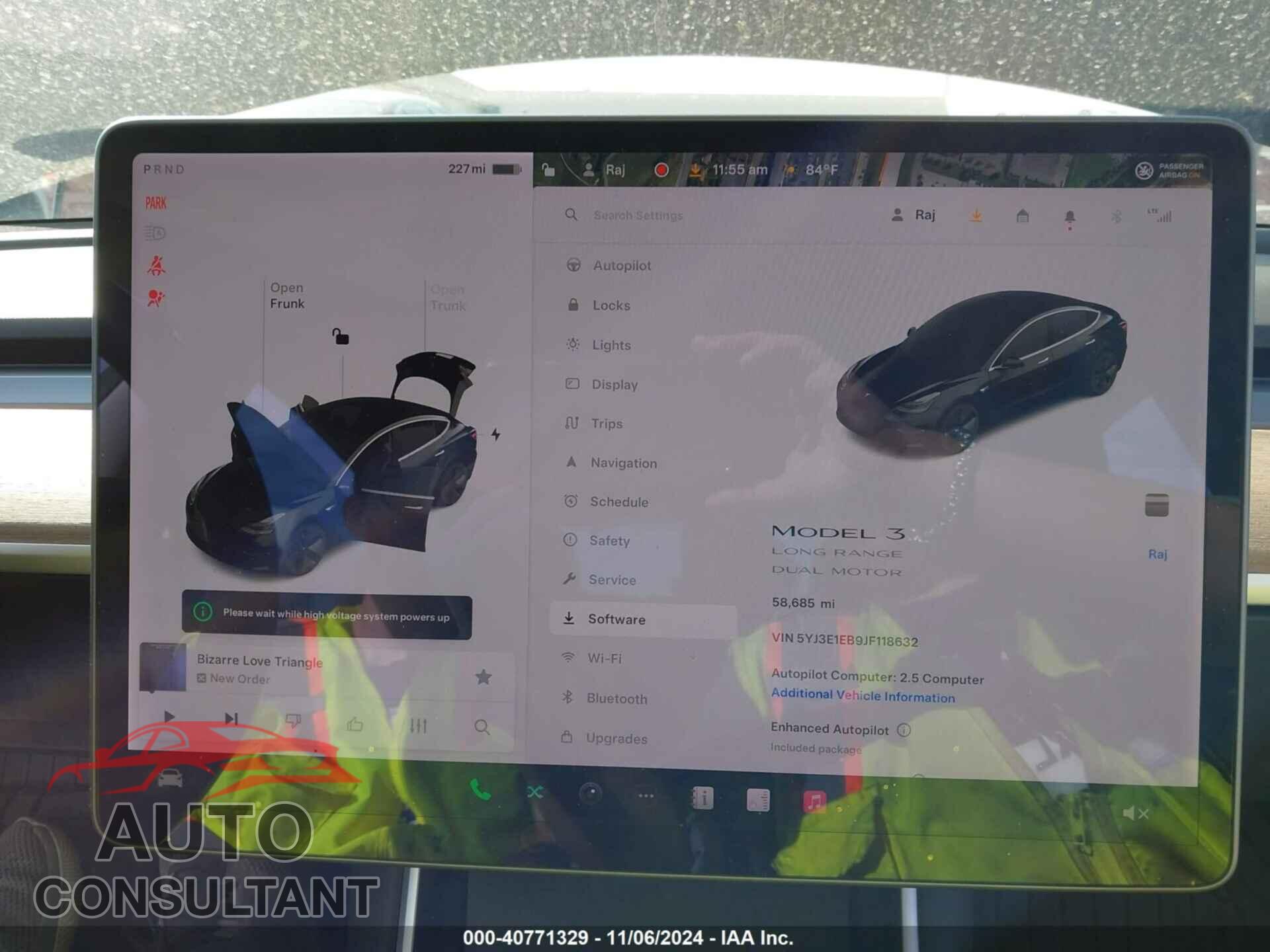 TESLA MODEL 3 2018 - 5YJ3E1EB9JF118632
