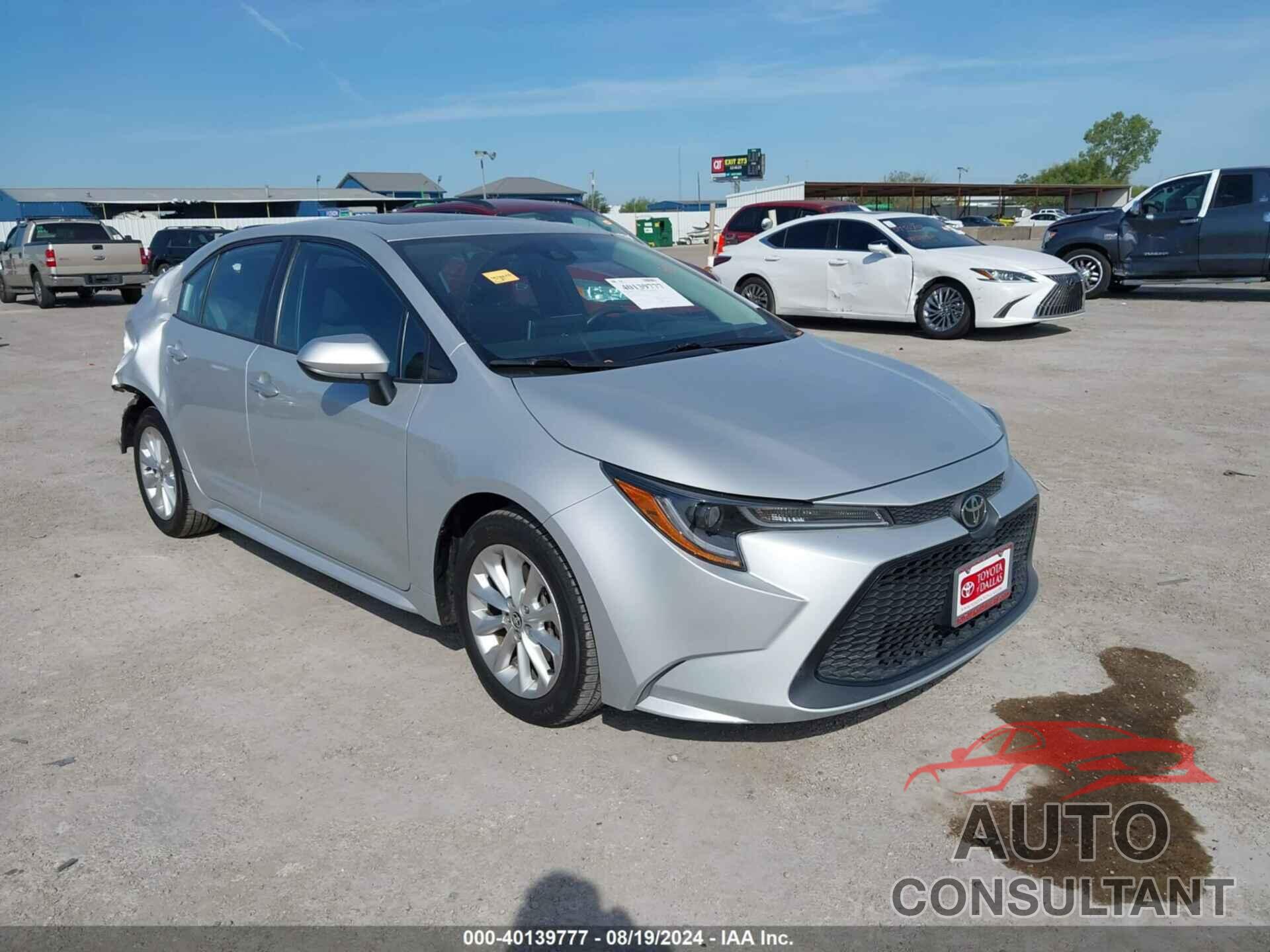 TOYOTA COROLLA 2020 - 5YFHPRAE0LP016285