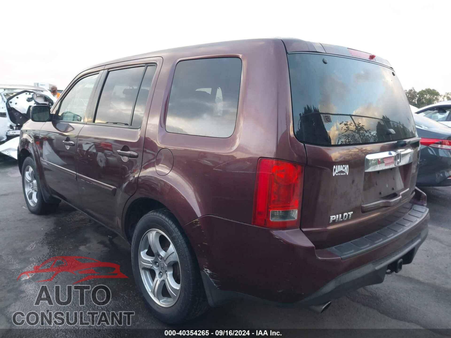HONDA PILOT 2012 - 5FNYF3H54CB038050