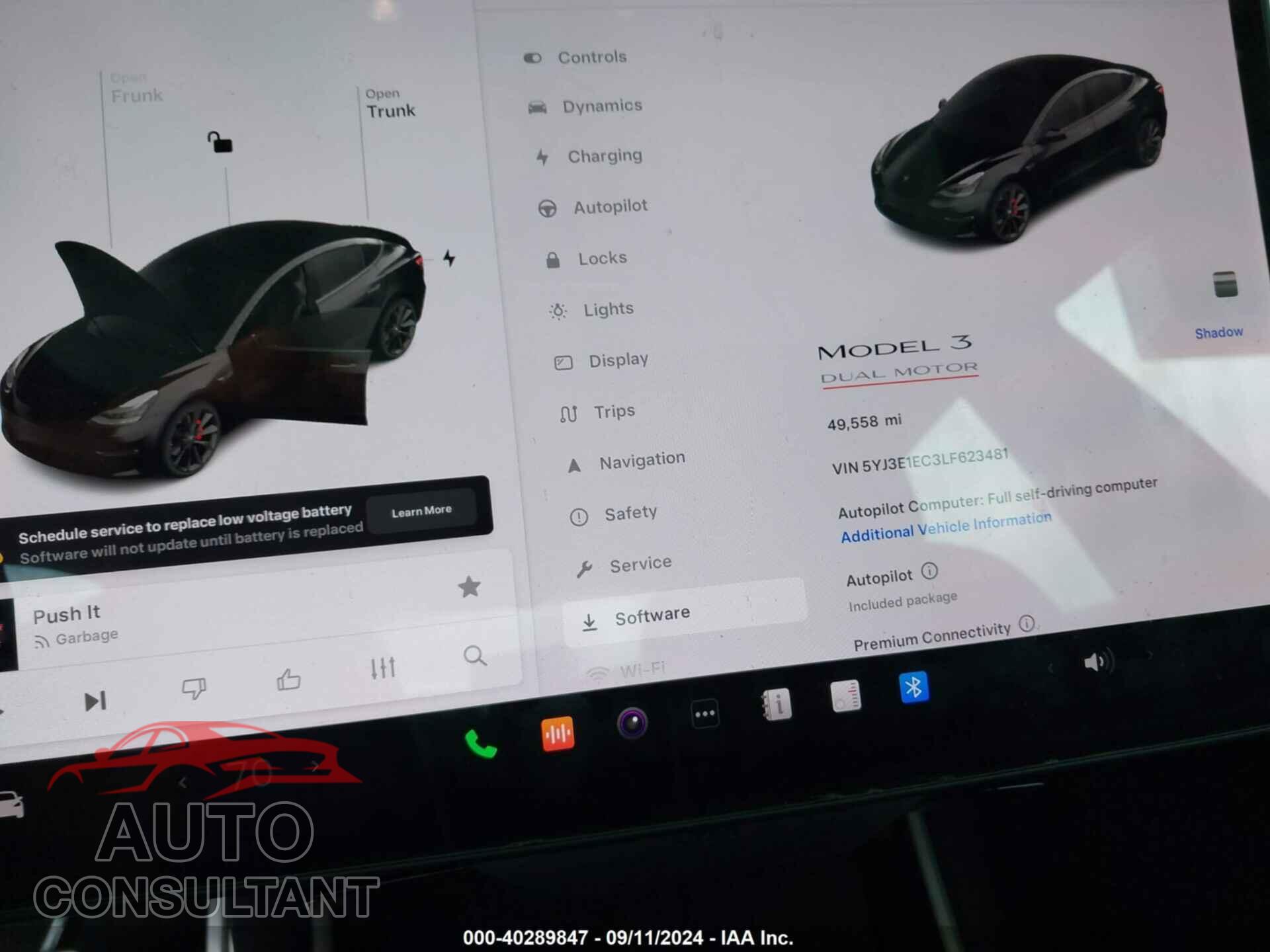 TESLA MODEL 3 2020 - 5YJ3E1EC3LF623481