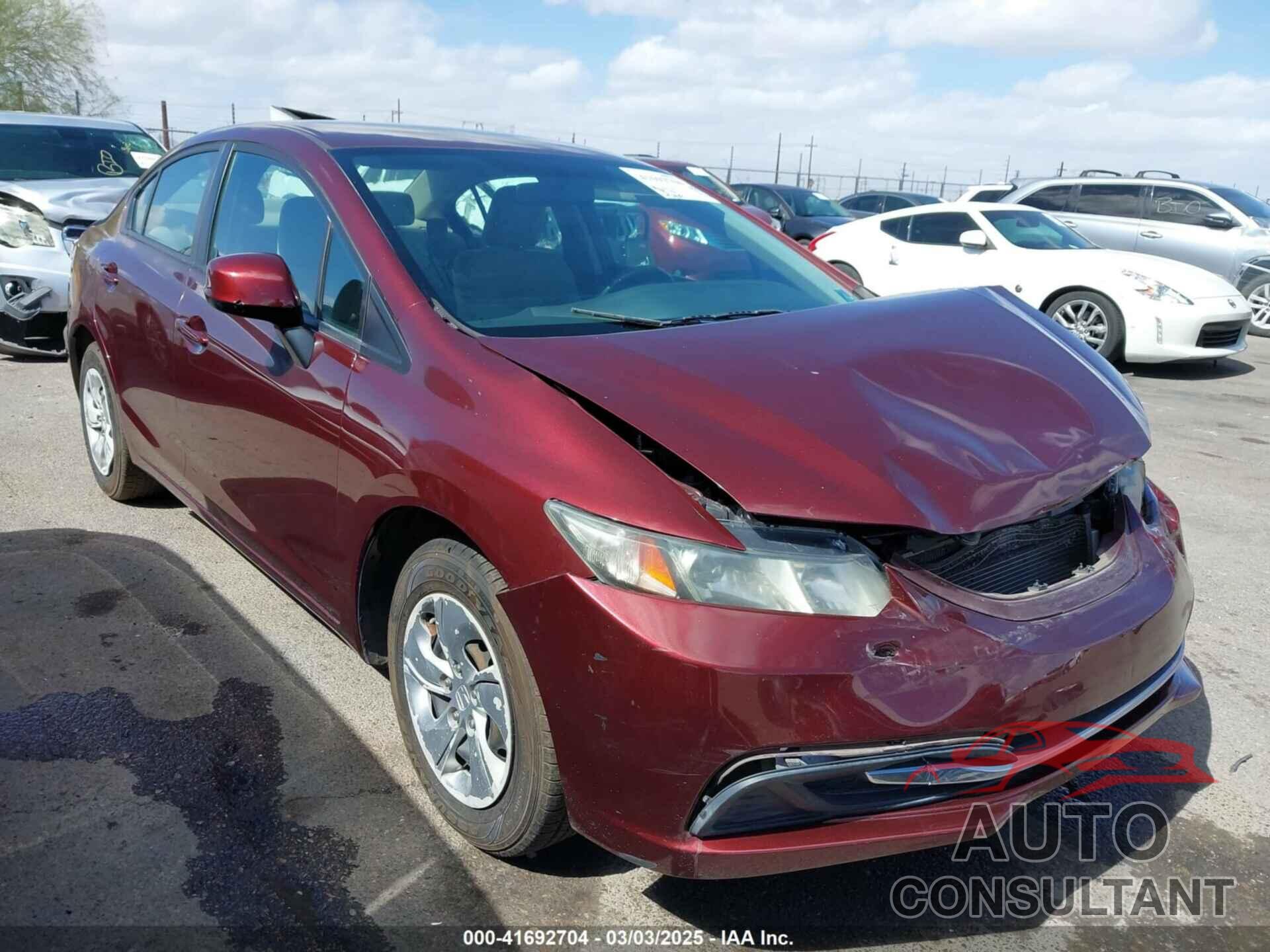 HONDA CIVIC 2013 - 19XFB2F59DE214369