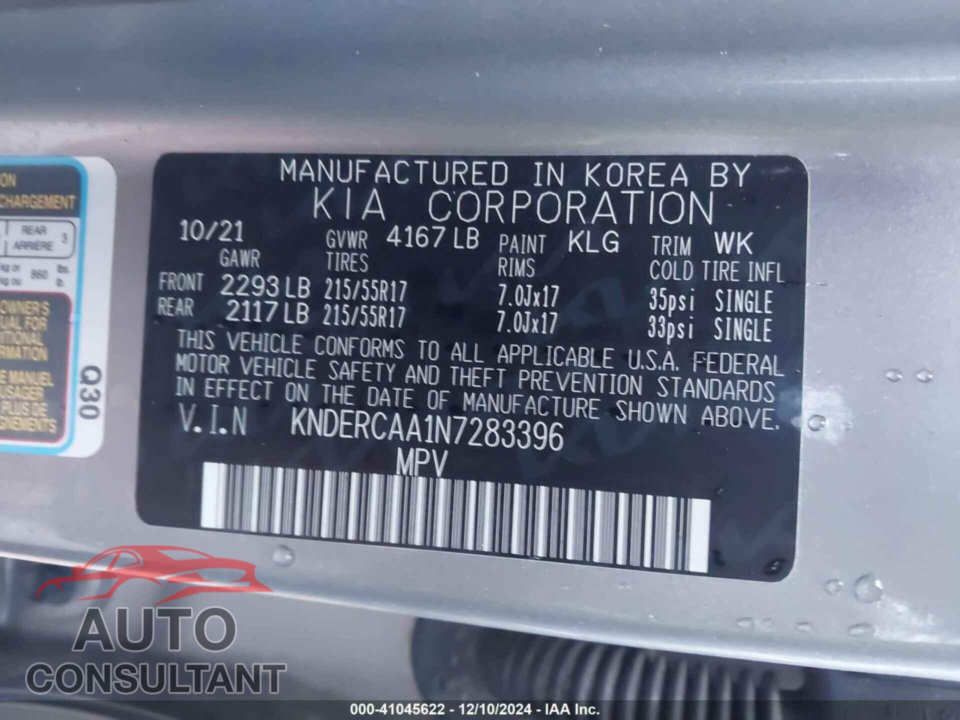 KIA SELTOS 2022 - KNDERCAA1N7283396