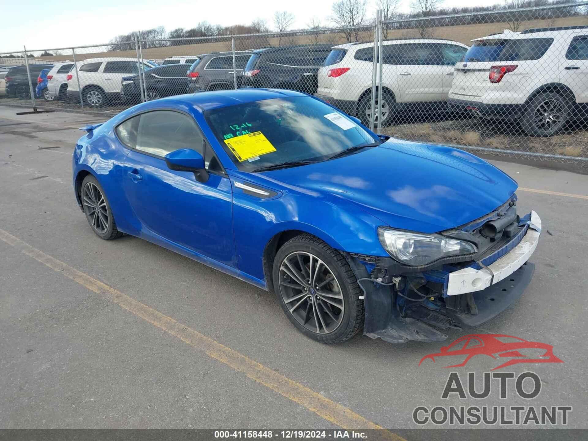 SUBARU BRZ 2013 - JF1ZCAC18D1610047