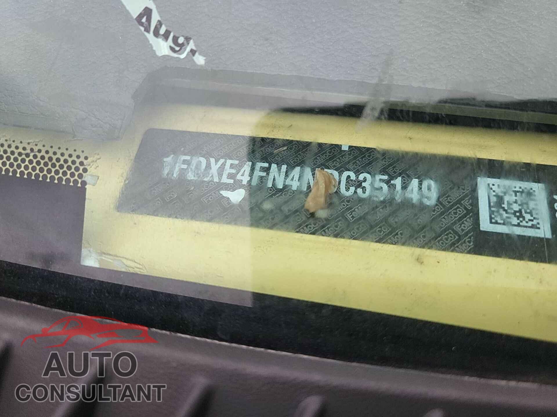 FORD ECONOLINE 2022 - 1FDXE4FN4NDC35149