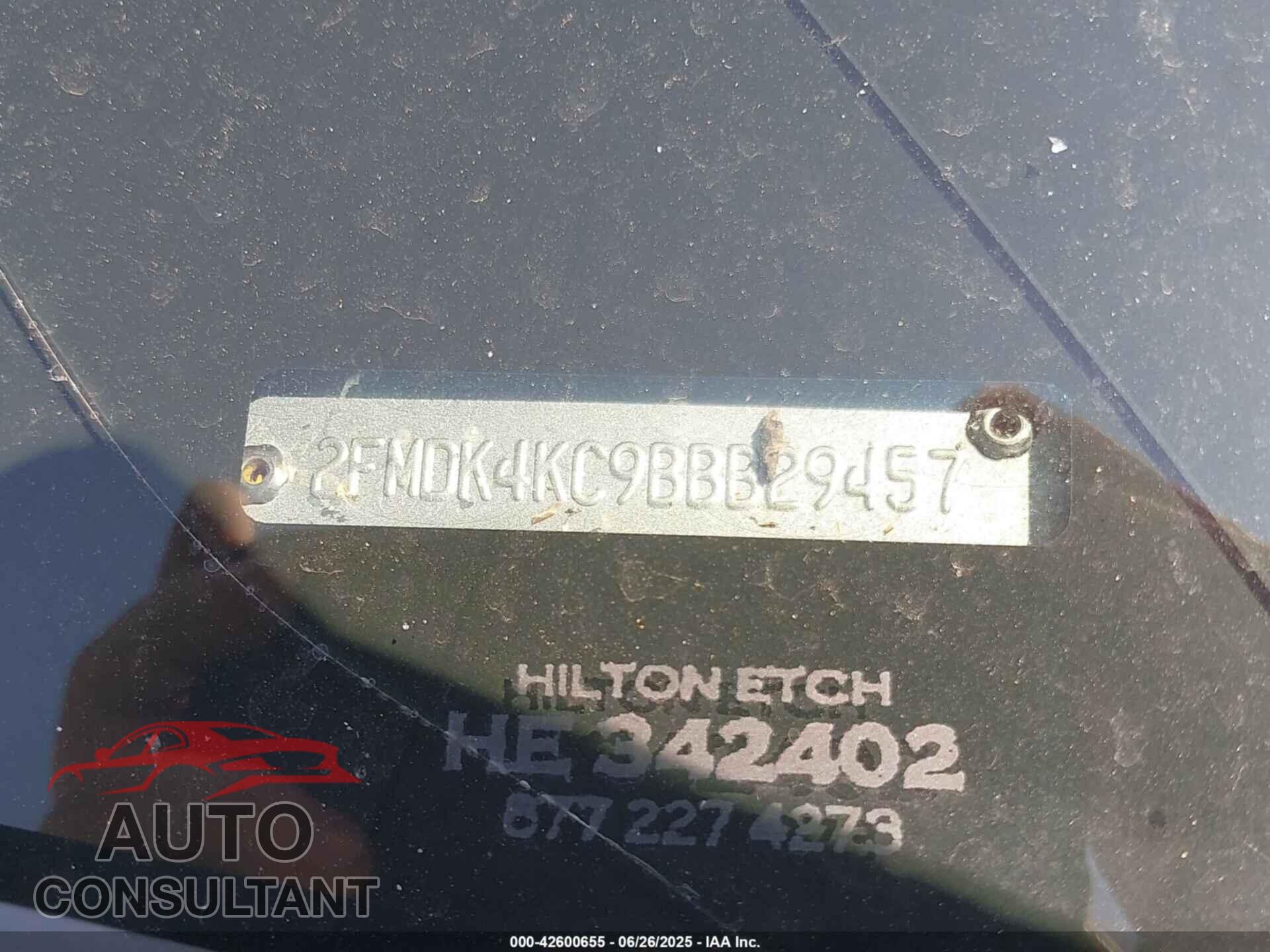 FORD EDGE 2011 - 2FMDK4KC9BBB29457