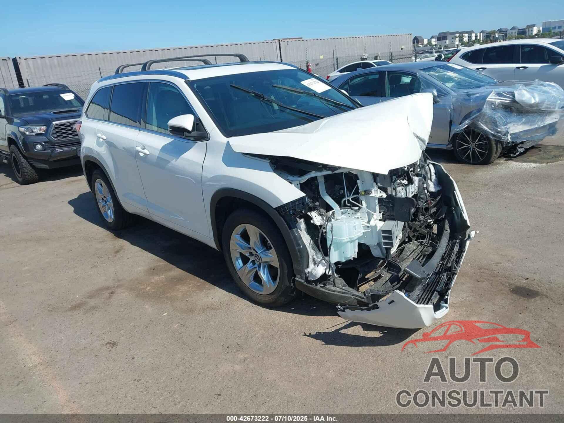 TOYOTA HIGHLANDER 2018 - 5TDYZRFH7JS271355