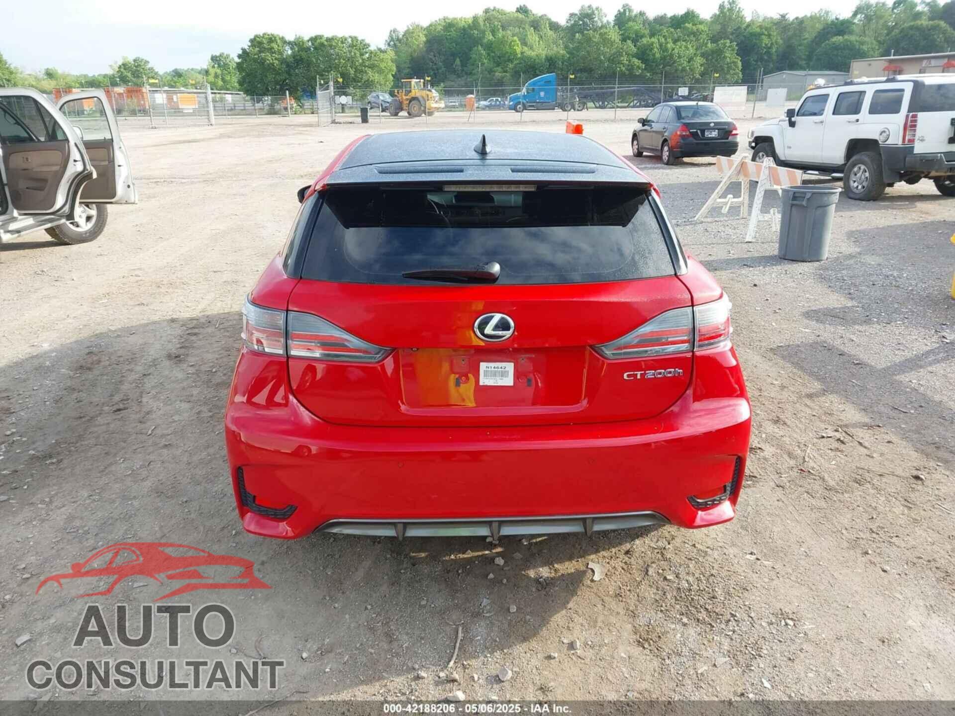 LEXUS CT 200H 2014 - JTHKD5BH3E2178881