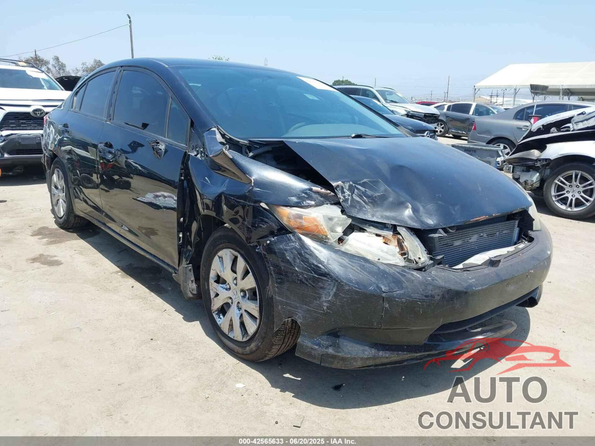 HONDA CIVIC 2012 - 19XFB2F57CE322245