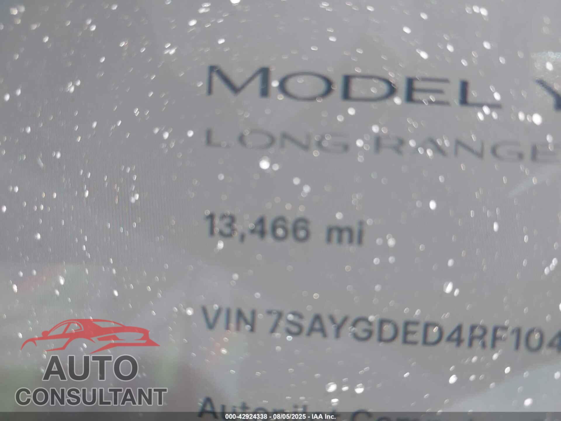 TESLA MODEL Y 2024 - 7SAYGDED4RF104056