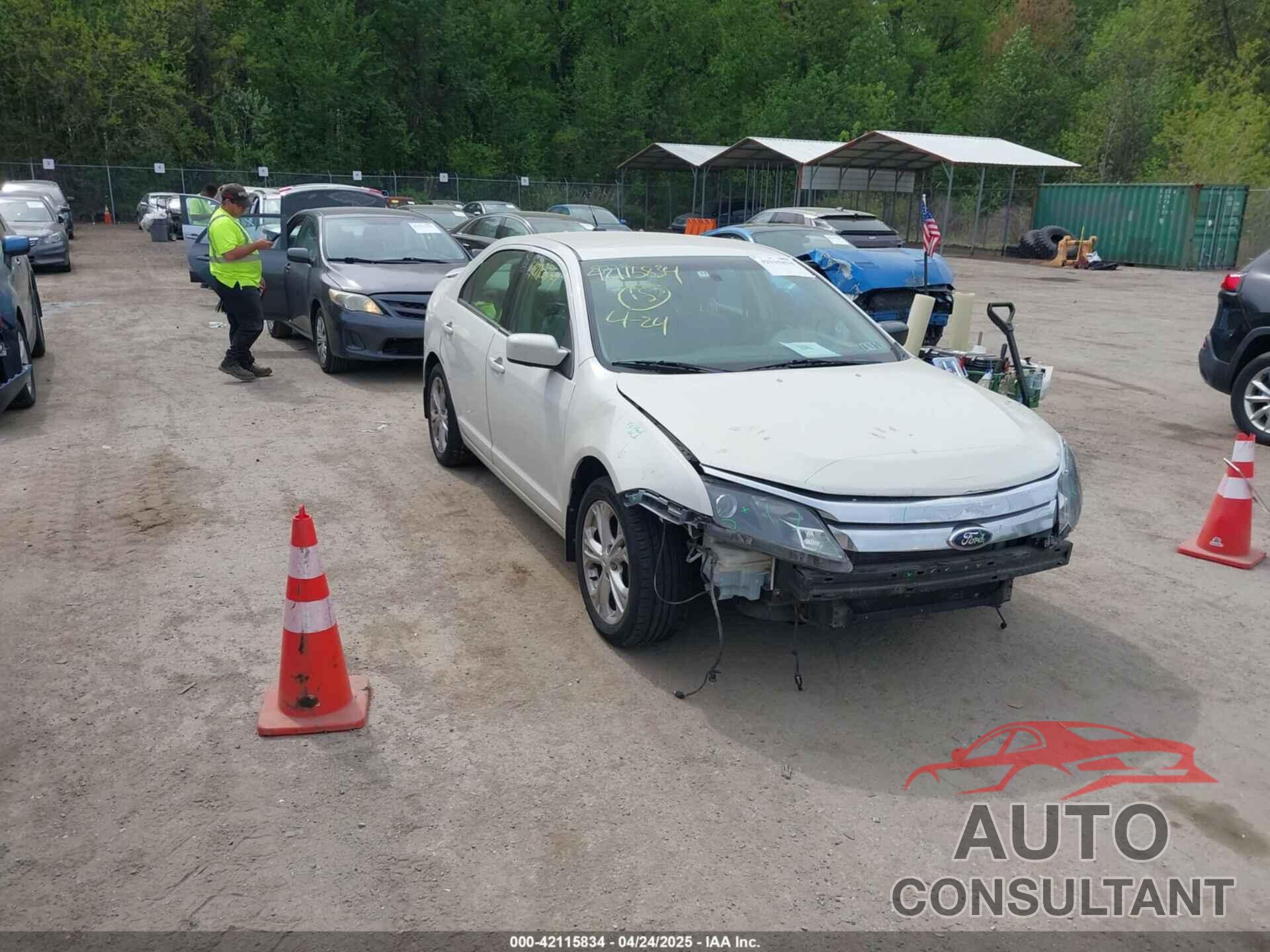 FORD FUSION 2012 - 3FAHP0HG7CR351904
