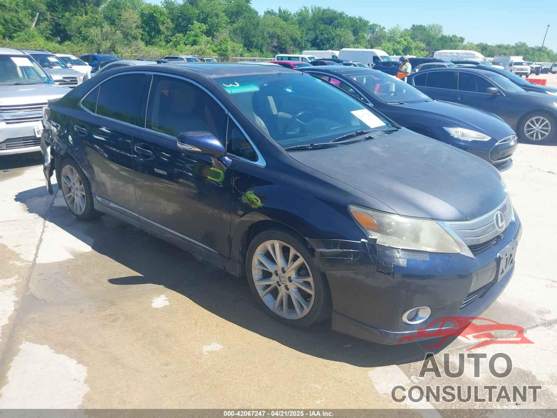LEXUS HS 250H 2010 - JTHBB1BAXA2000929