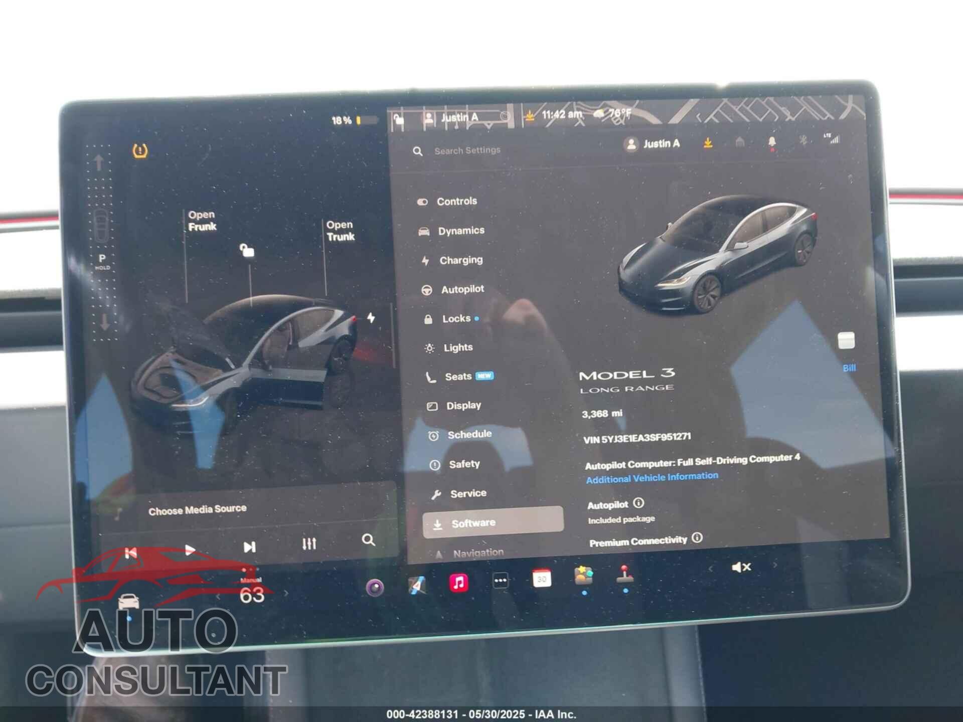 TESLA MODEL 3 2025 - 5YJ3E1EA3SF951271