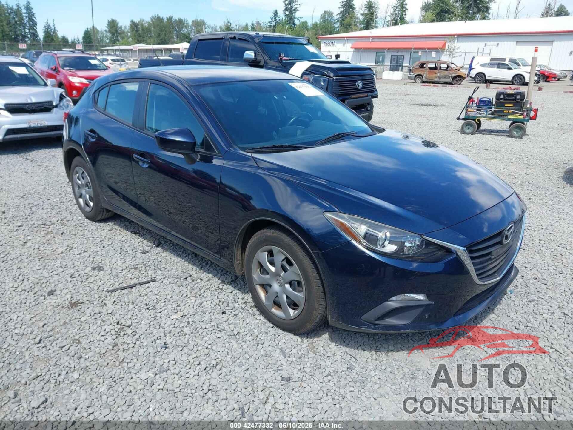 MAZDA MAZDA3 2015 - JM1BM1K75F1265299
