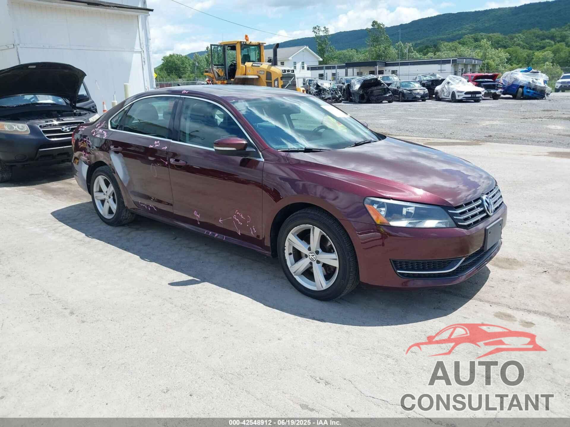 VOLKSWAGEN PASSAT 2013 - 1VWBN7A36DC065691